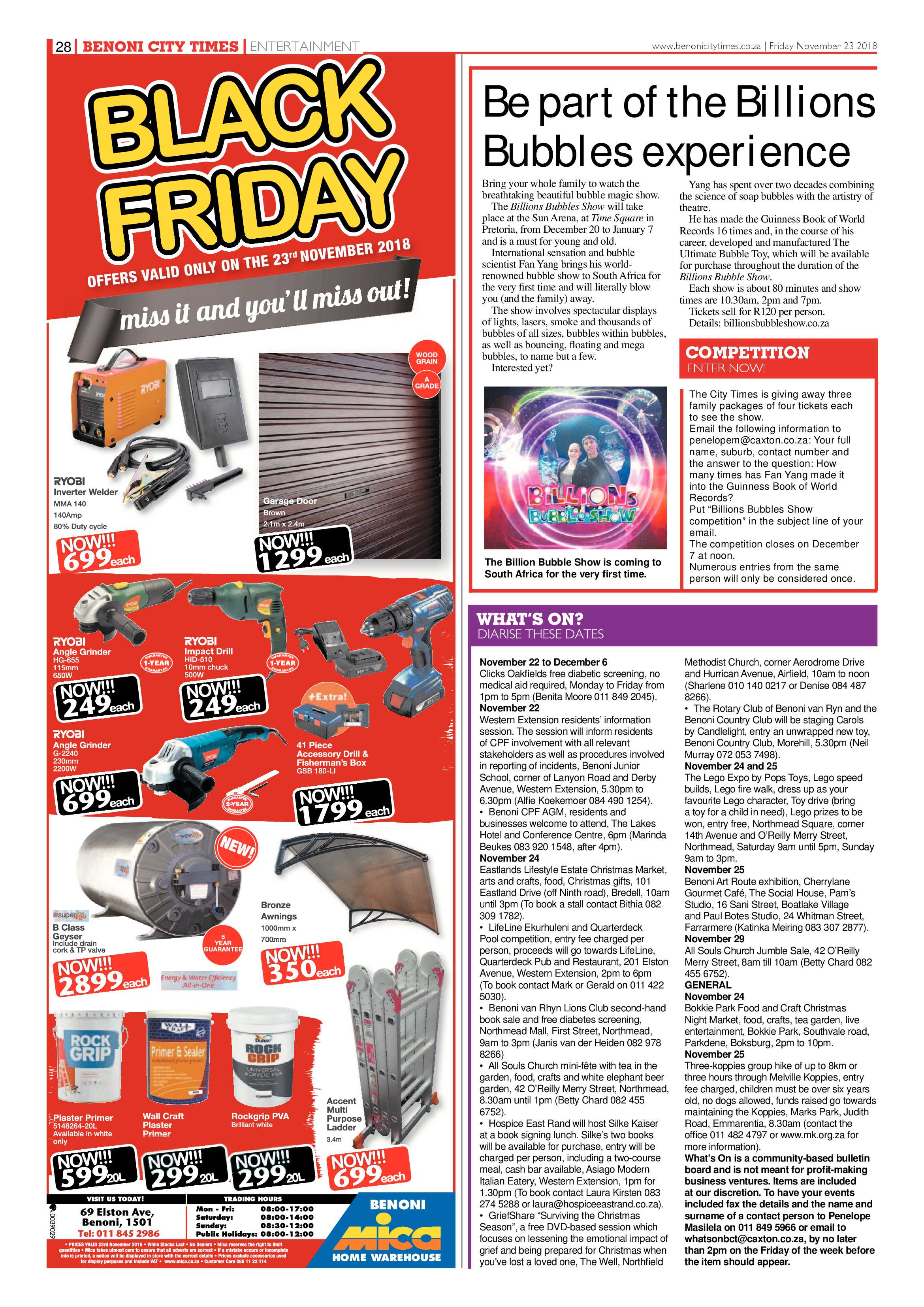 Benoni City Times 22 November 2018 page 28