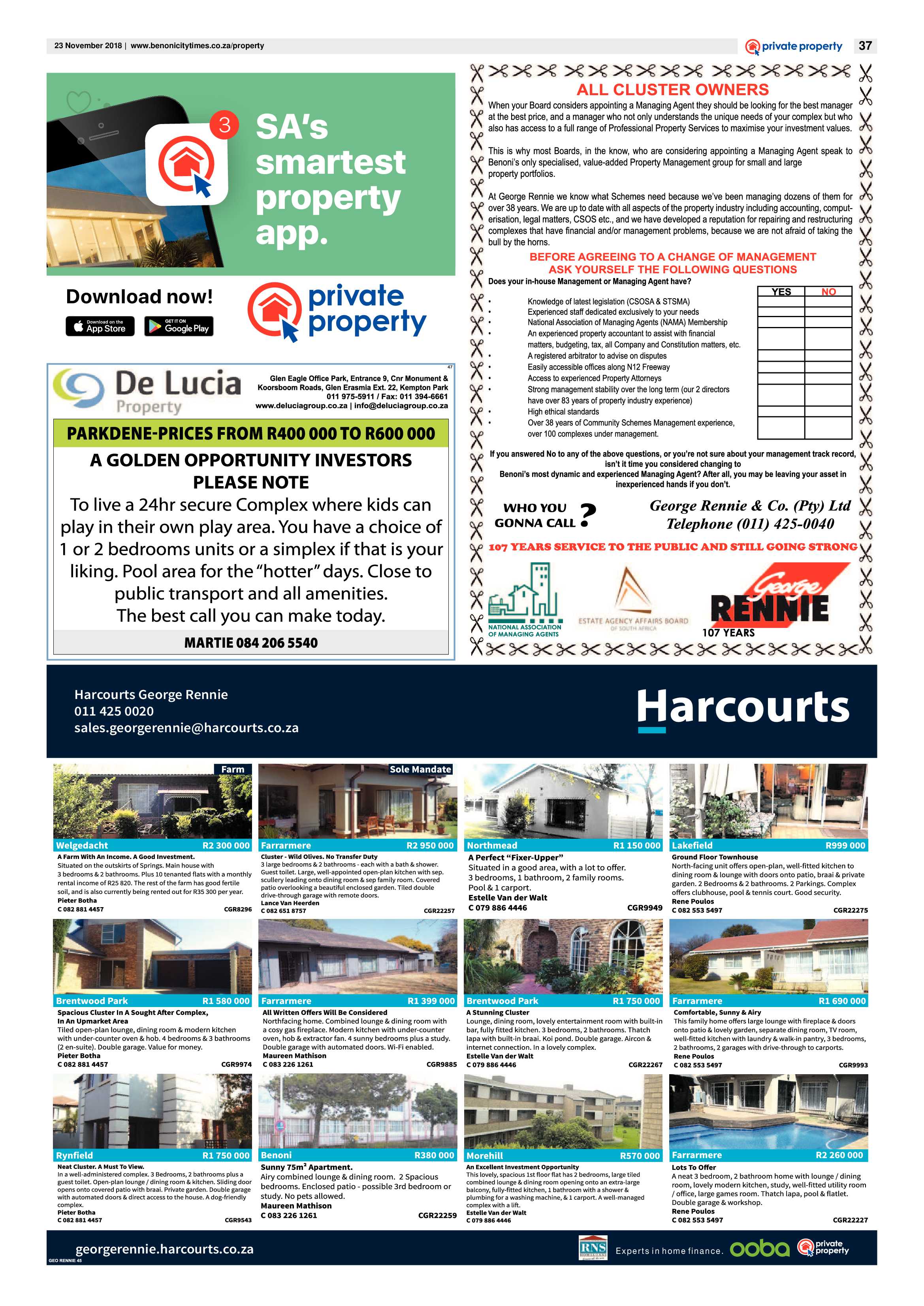 Benoni City Times 22 November 2018 page 37