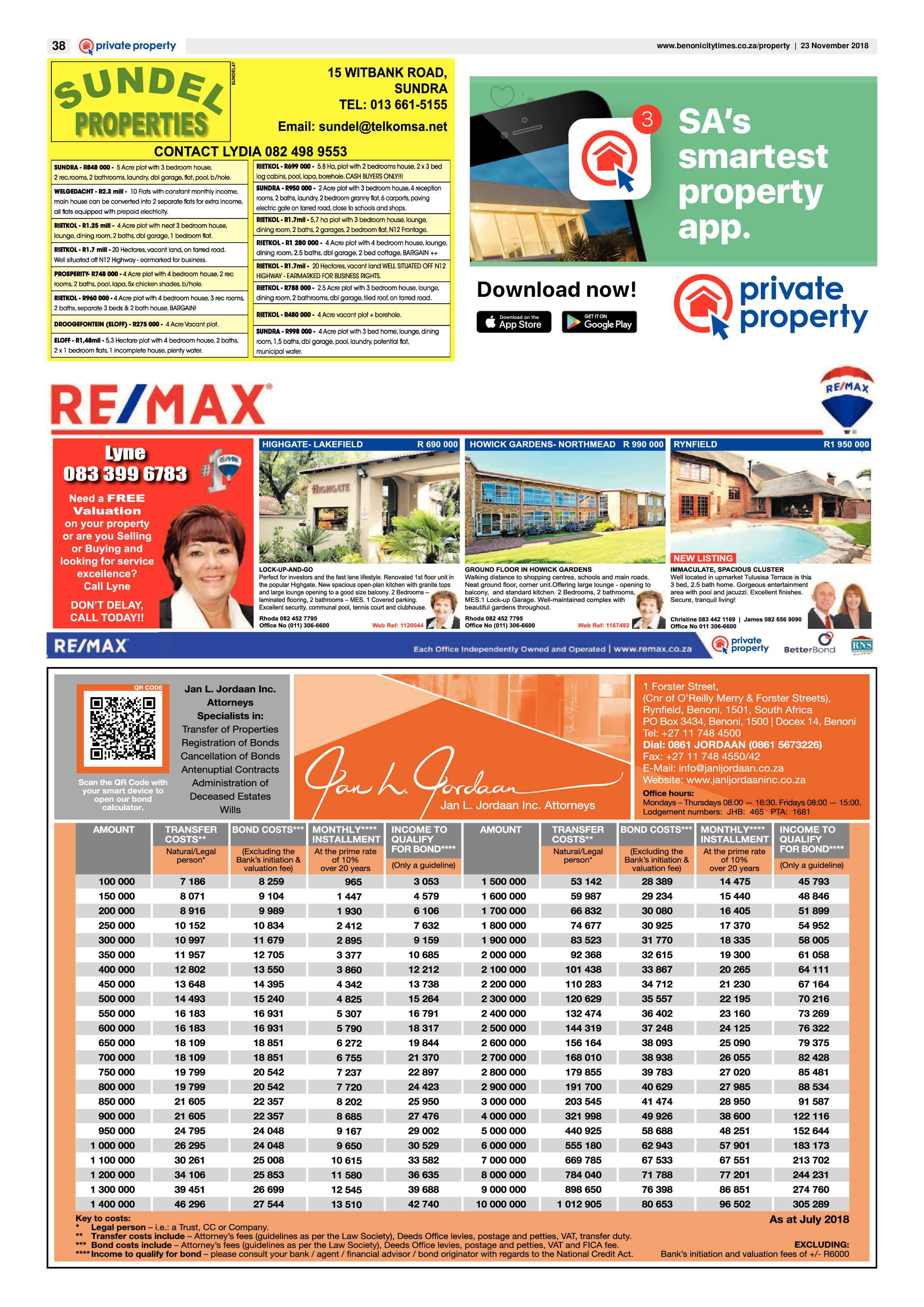 Benoni City Times 22 November 2018 page 38
