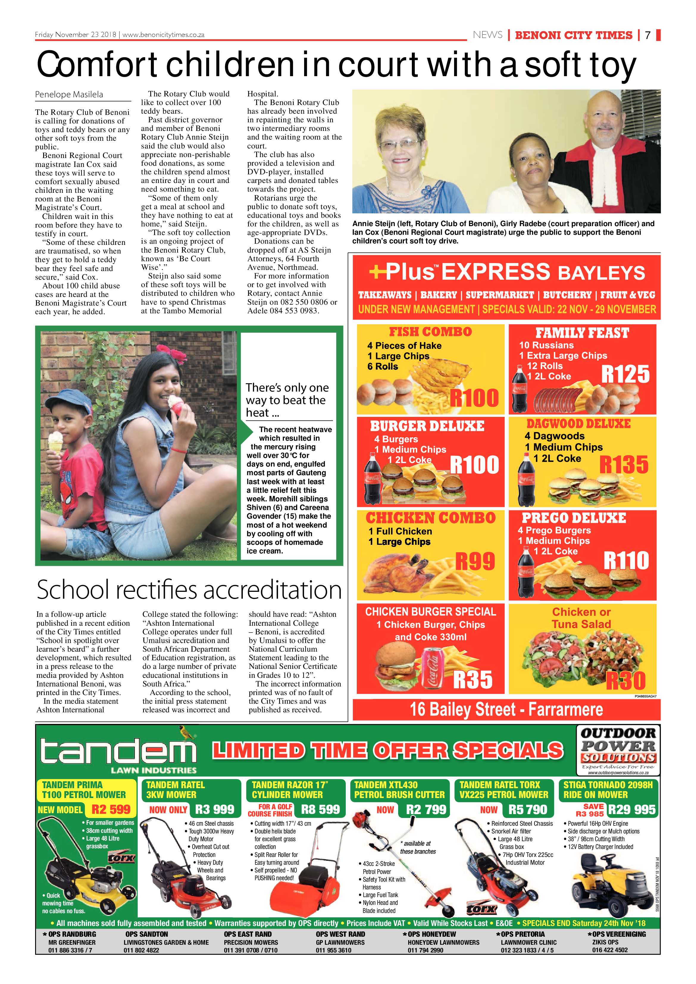 Benoni City Times 22 November 2018 page 7