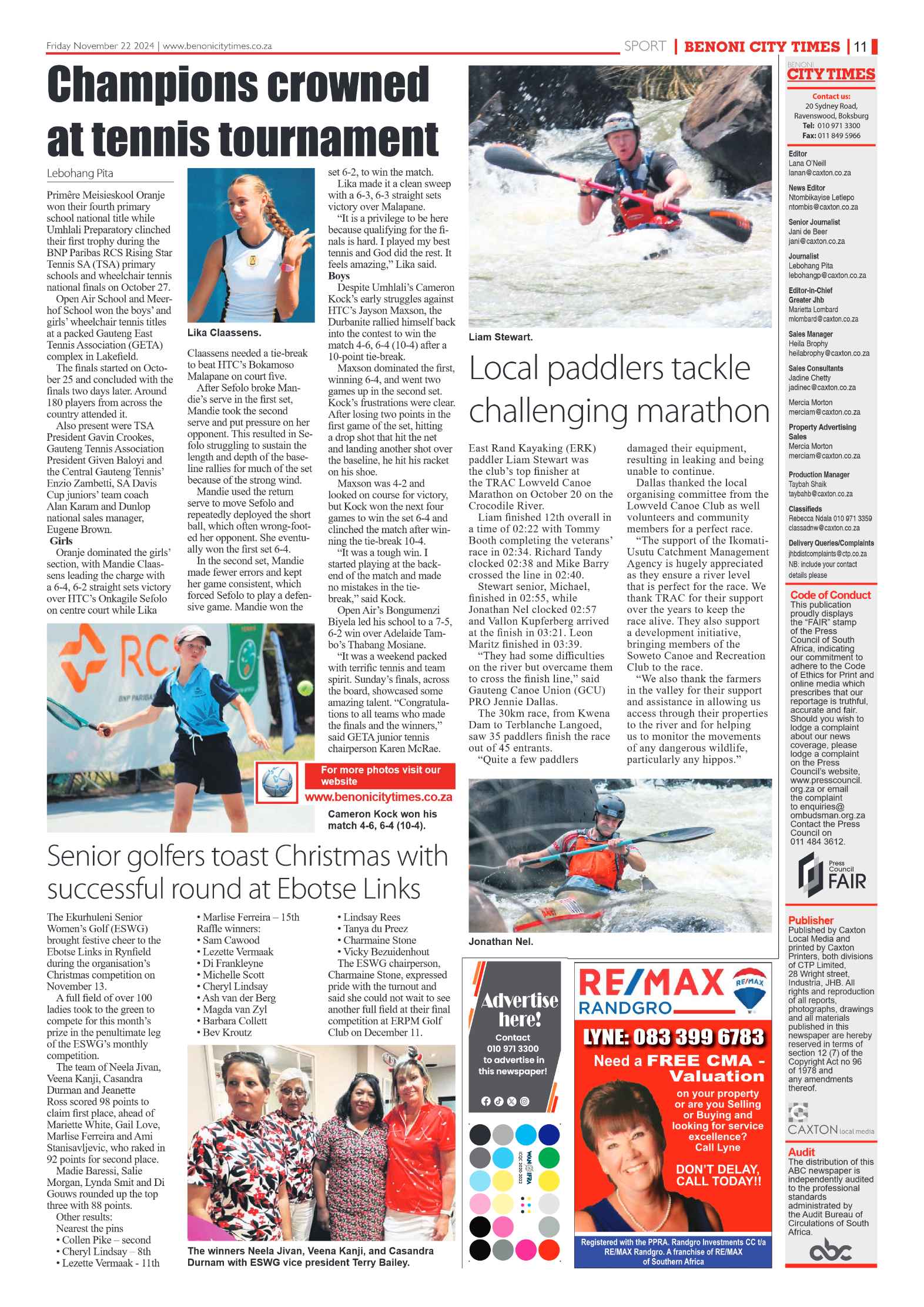 Benoni City Times 22 November 2024 page 13