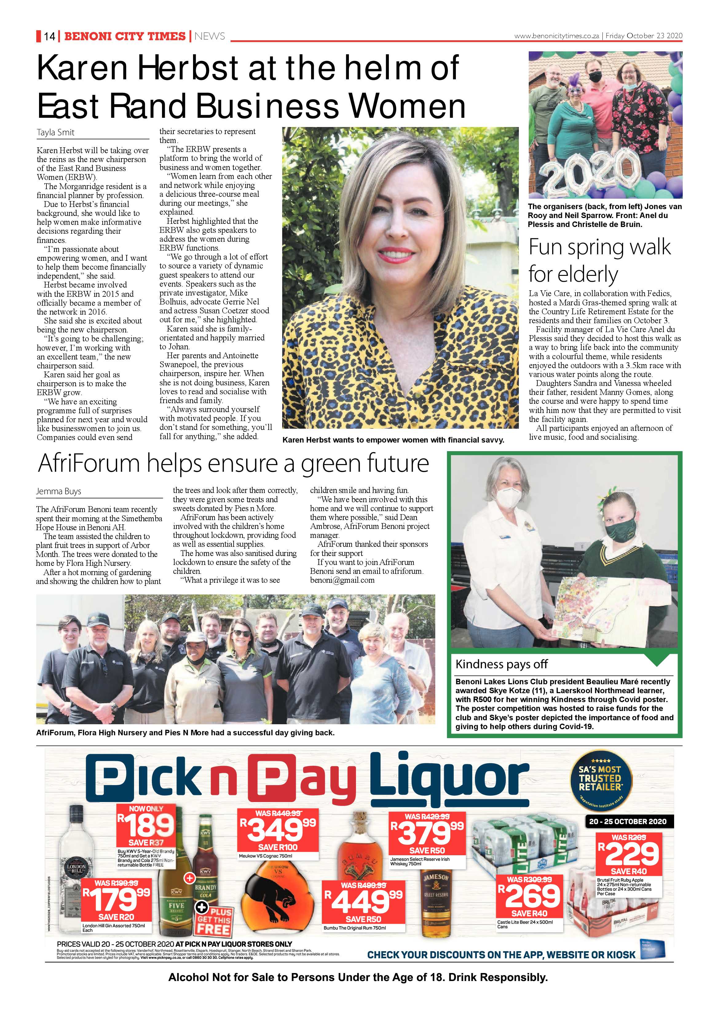 Benoni City Times 22 October 2020 page 14