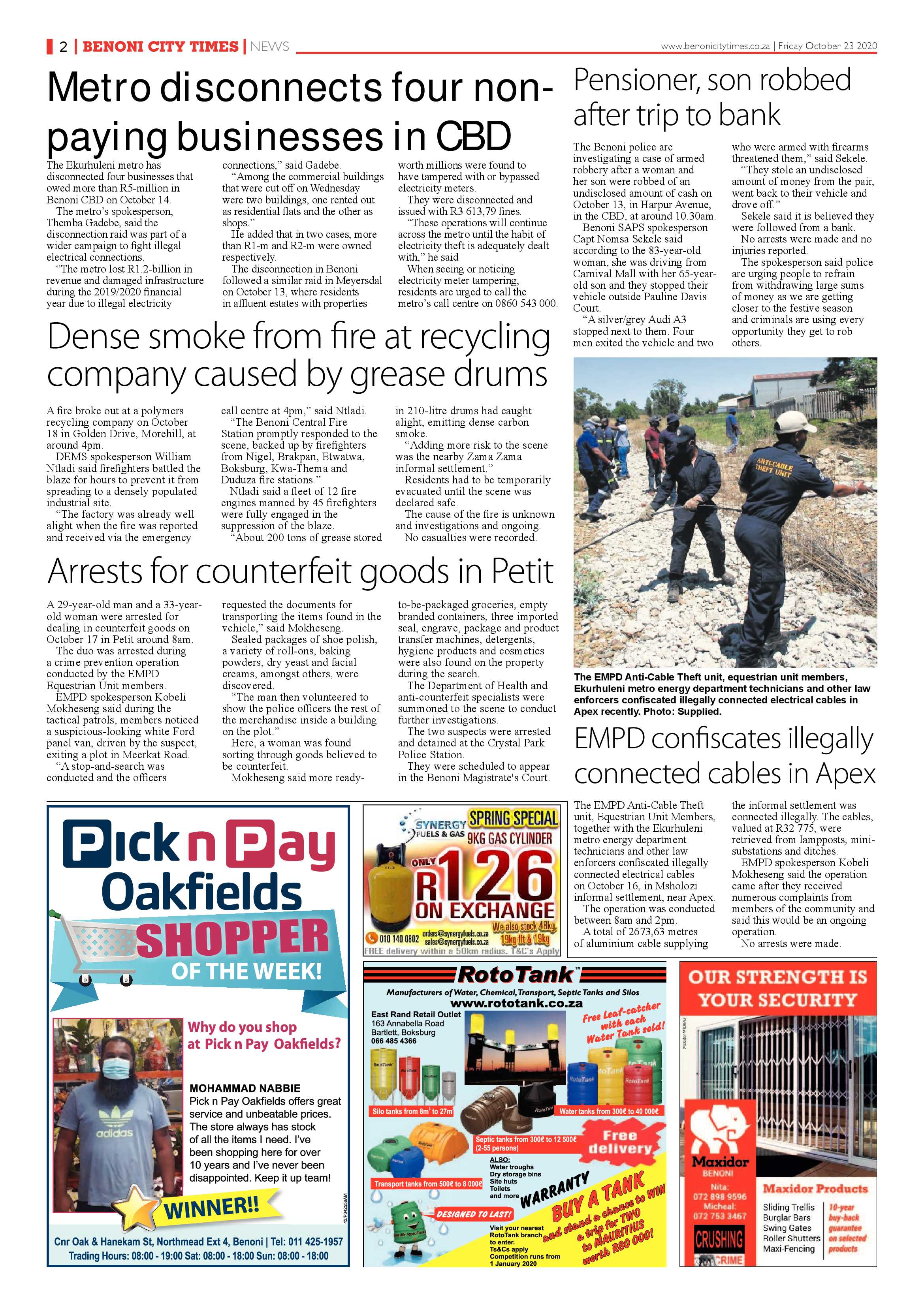 Benoni City Times 22 October 2020 page 2