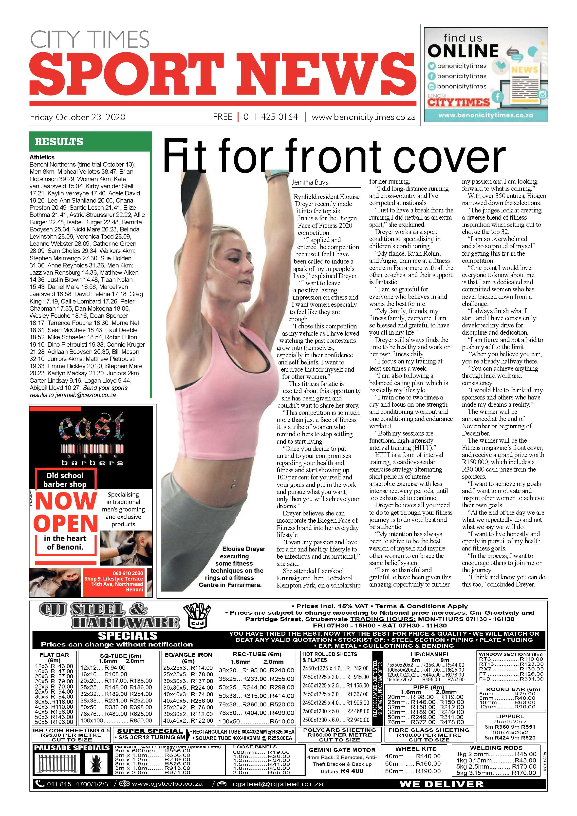Benoni City Times 22 October 2020 page 20