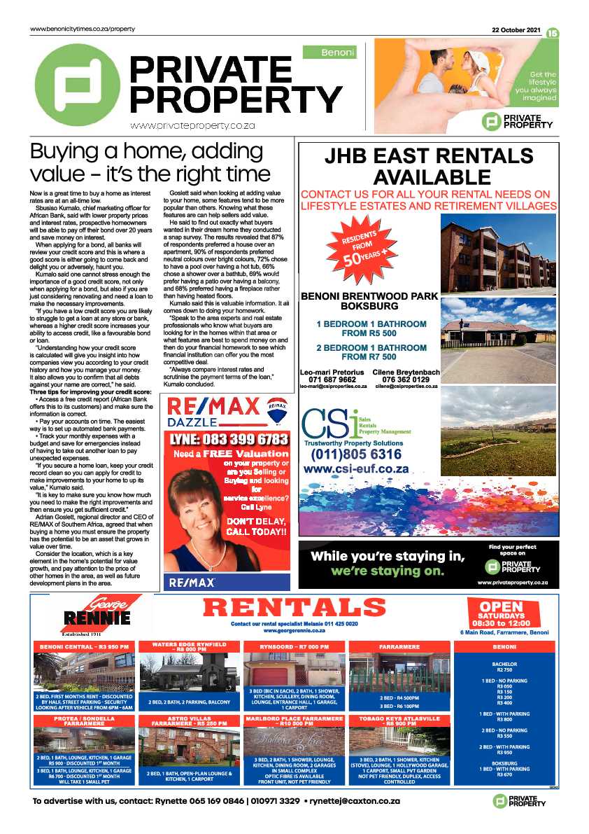 Benoni City Times 22 October 2021 page 15