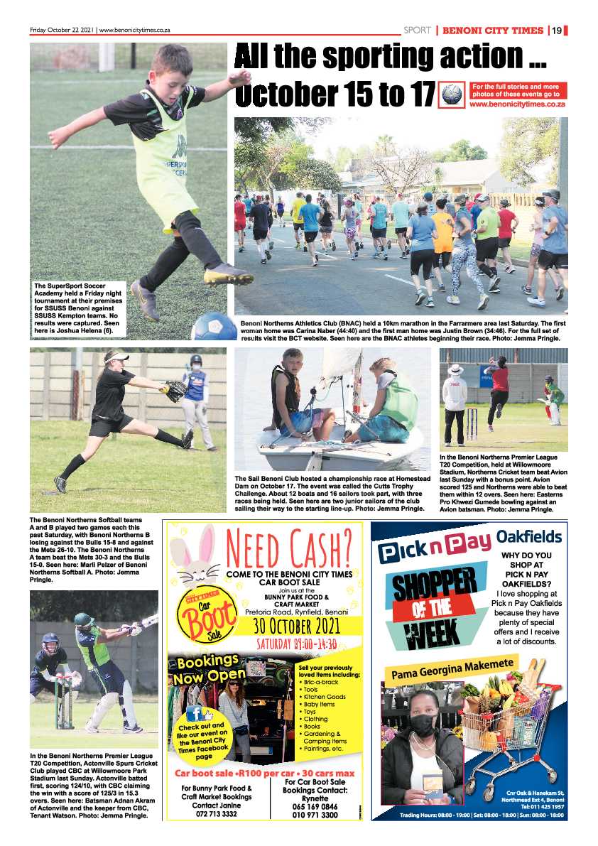 Benoni City Times 22 October 2021 page 19