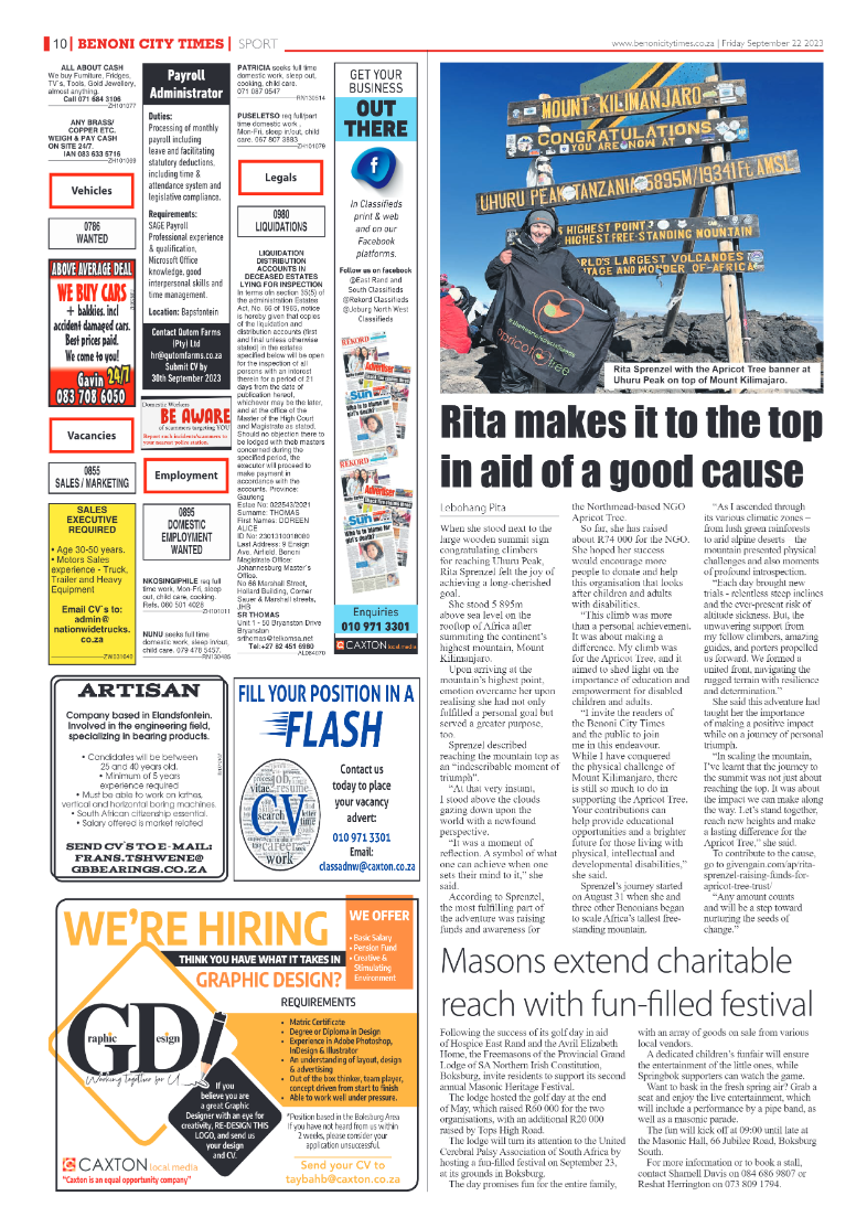 Benoni City Times 22 September 2023 page 10