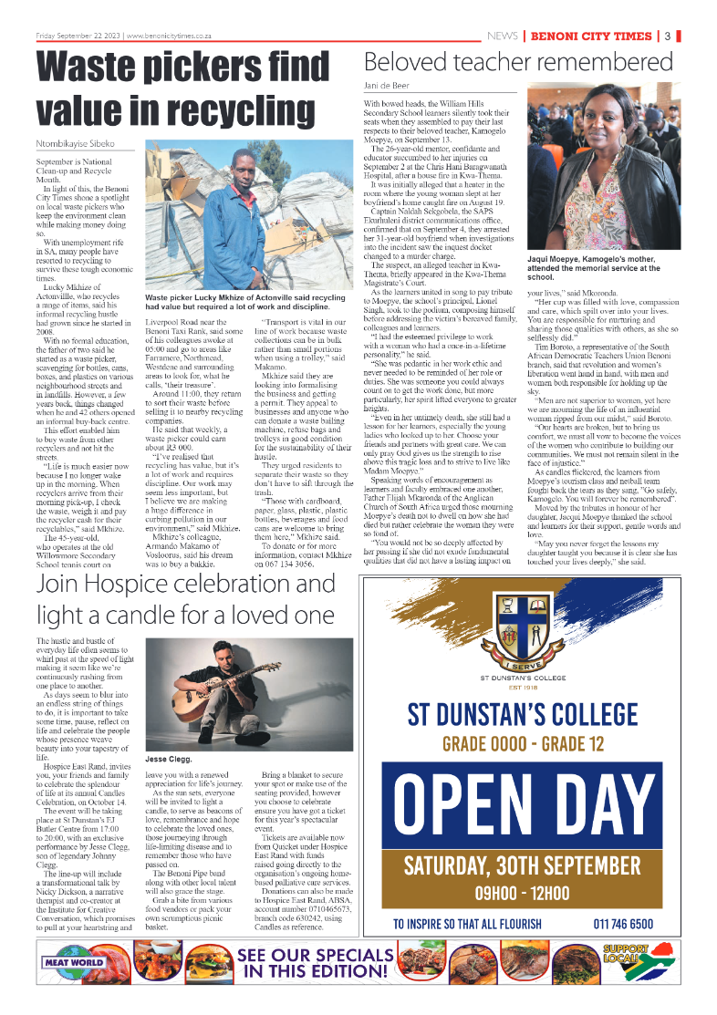 Benoni City Times 22 September 2023 page 3