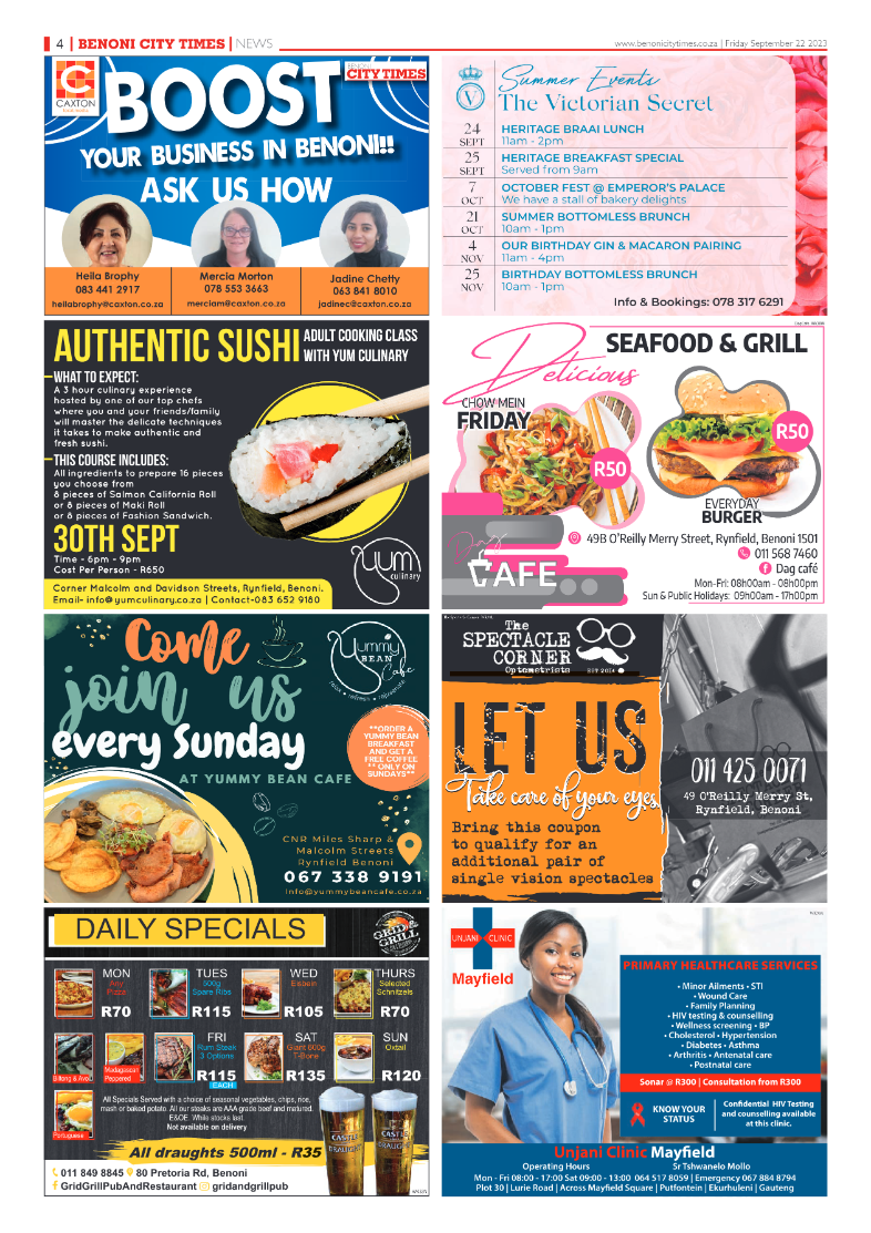 Benoni City Times 22 September 2023 page 4
