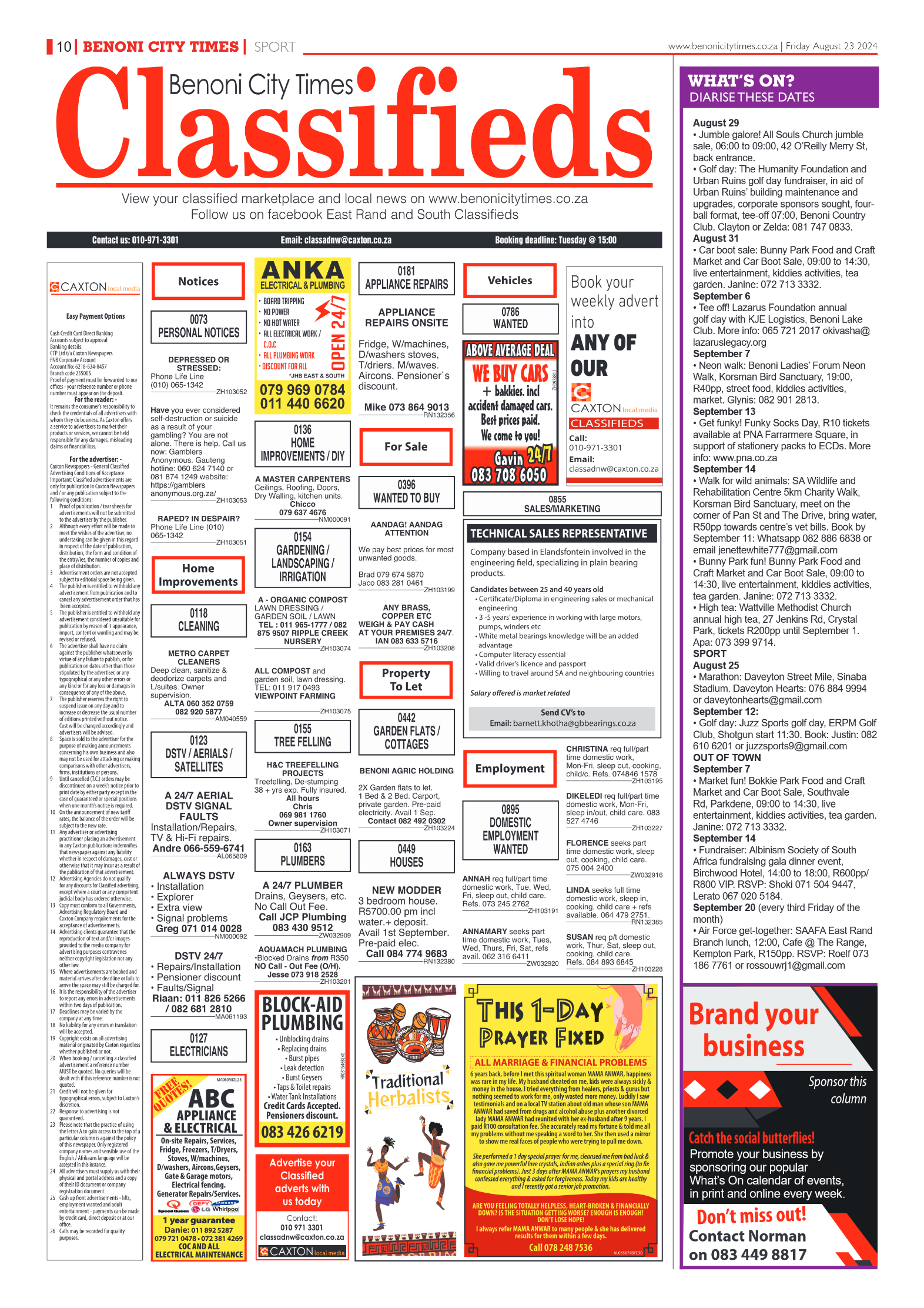 Benoni City Times 23 August 2024 page 10