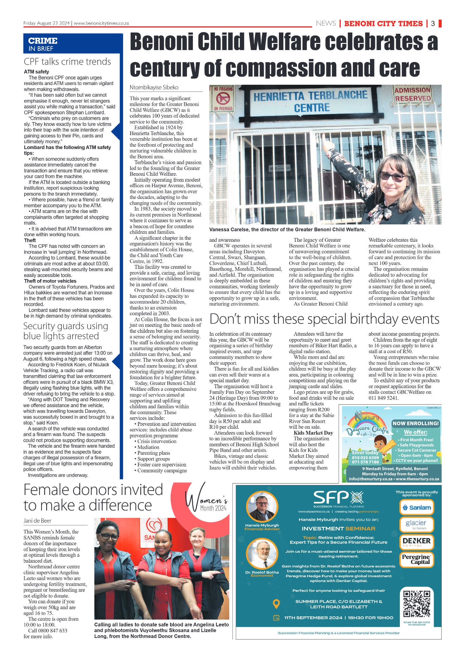 Benoni City Times 23 August 2024 page 3