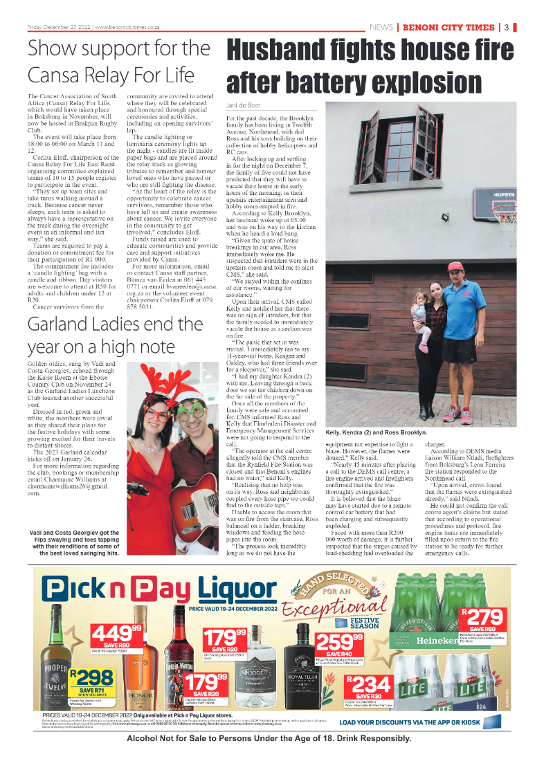 Benoni City Times 23 Dec 2022 page 3