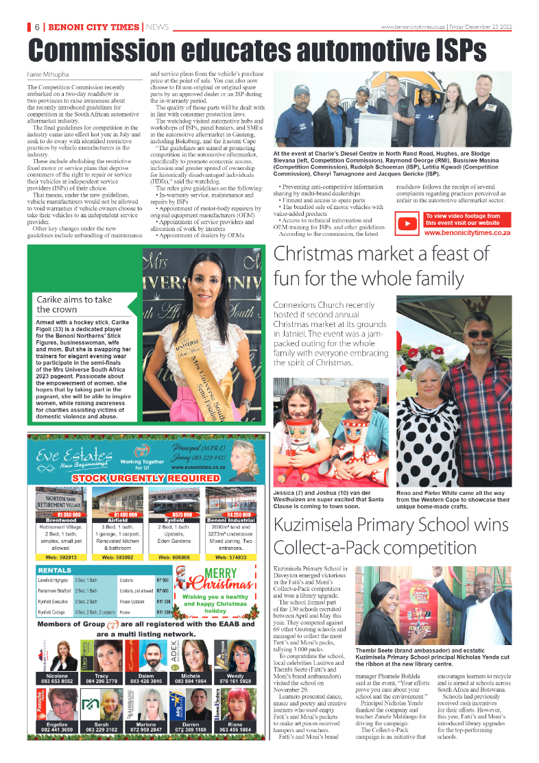 Benoni City Times 23 Dec 2022 page 6