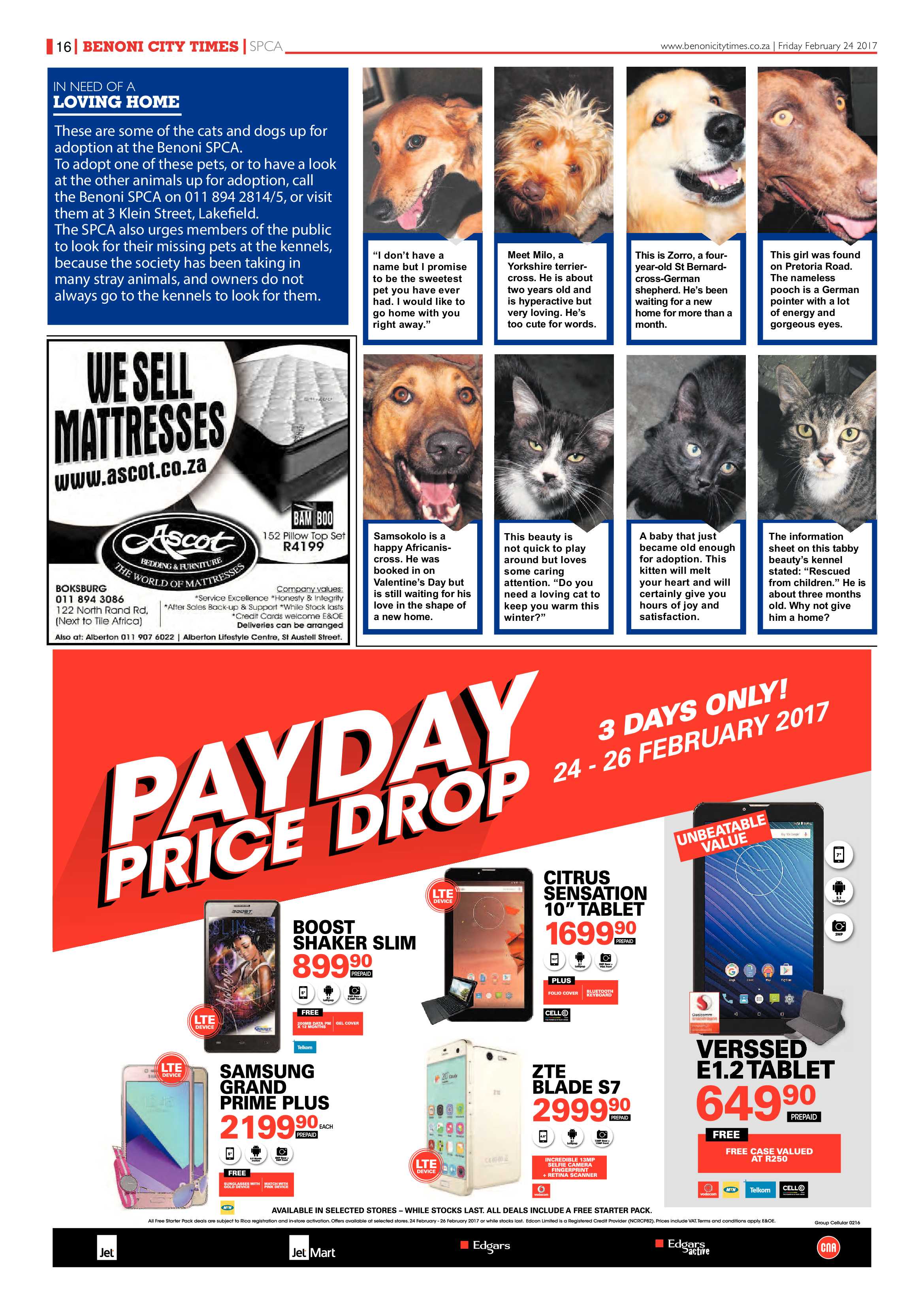 Benoni City Times 23 February 2017 page 16