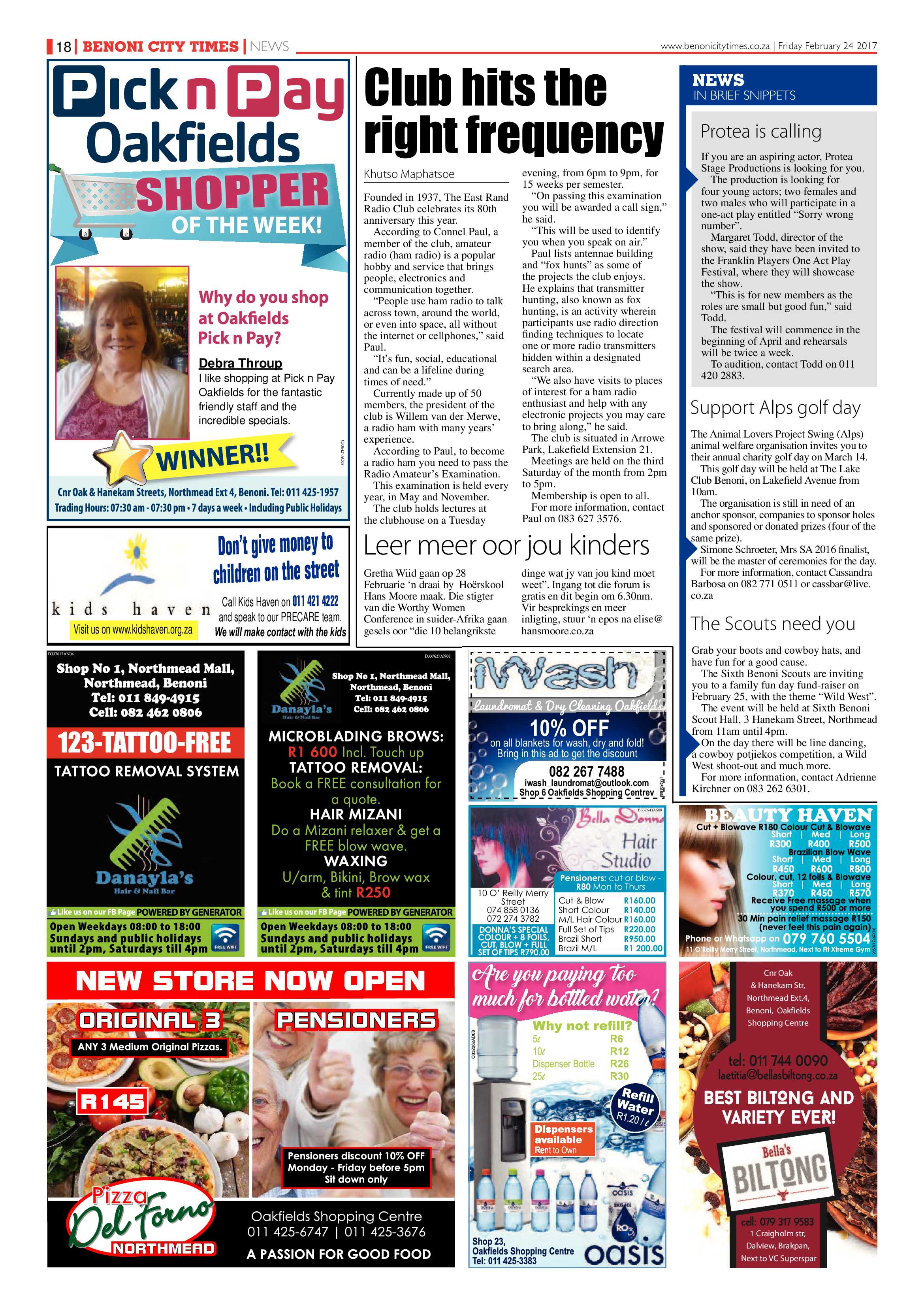Benoni City Times 23 February 2017 page 18