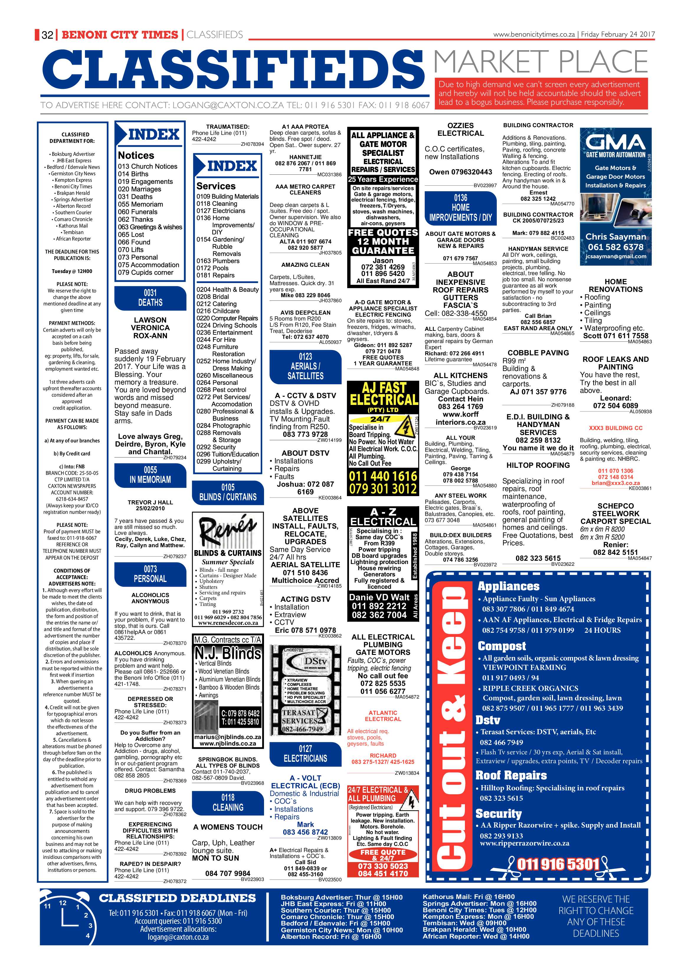 Benoni City Times 23 February 2017 page 32