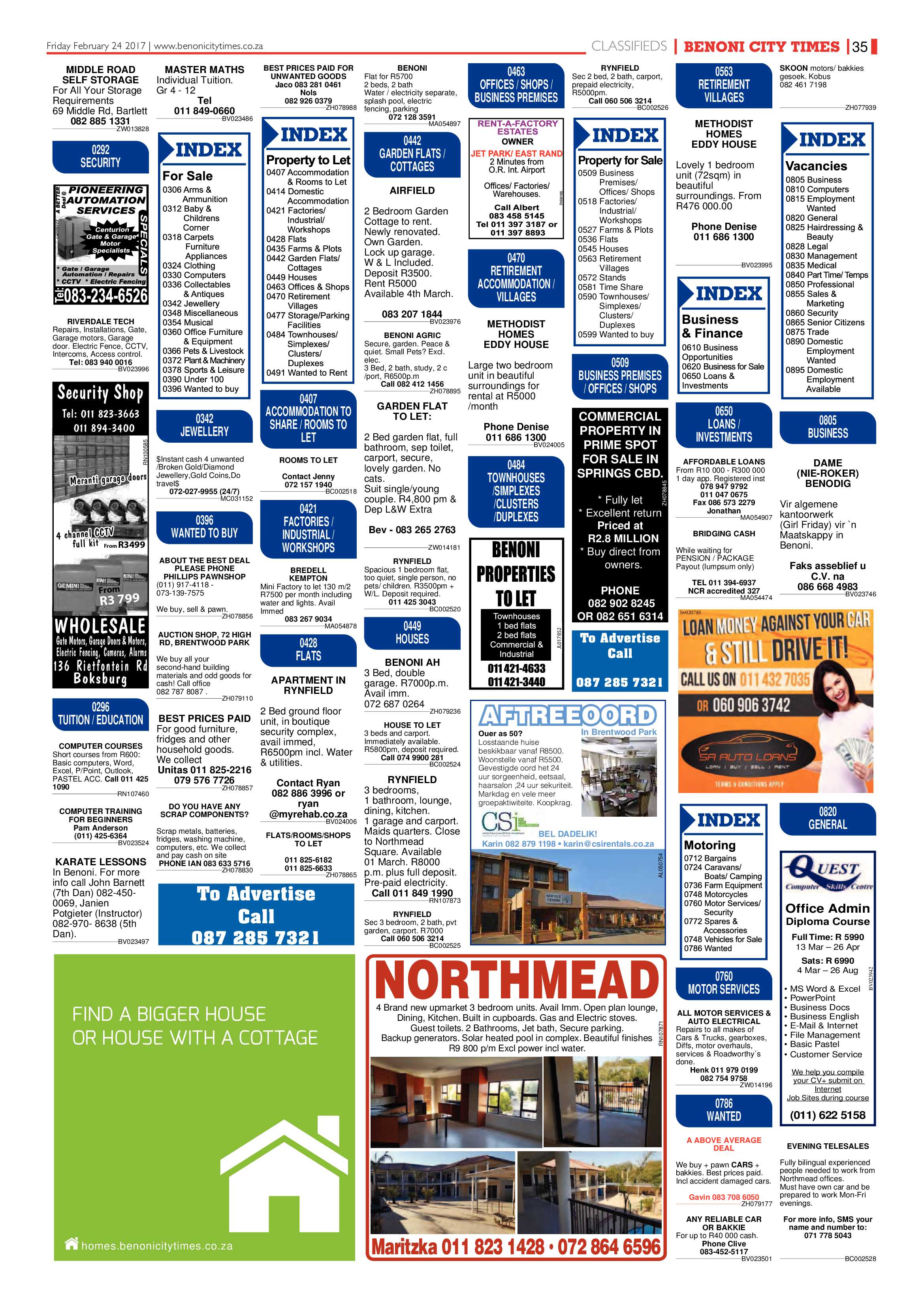Benoni City Times 23 February 2017 page 35