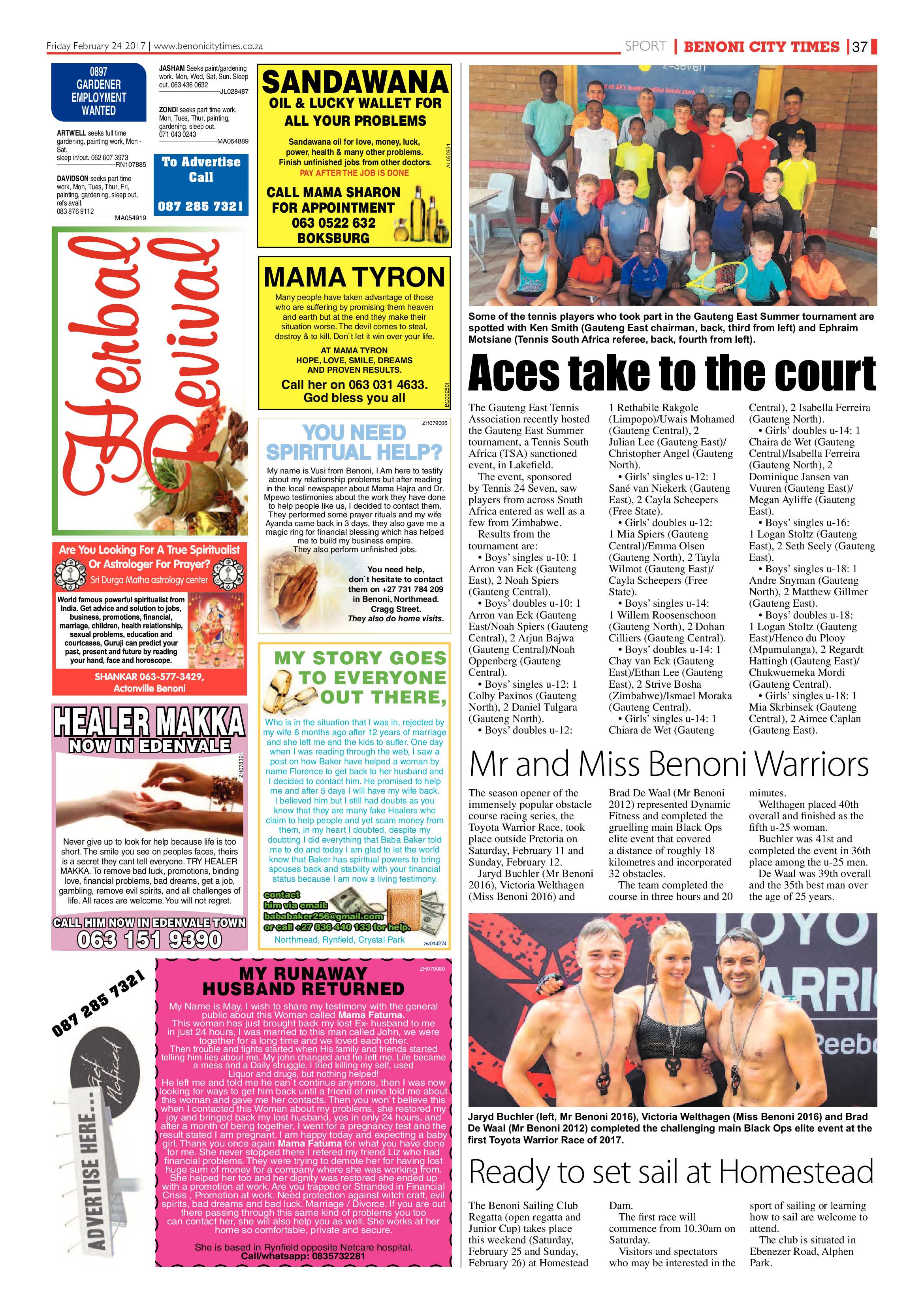 Benoni City Times 23 February 2017 page 37