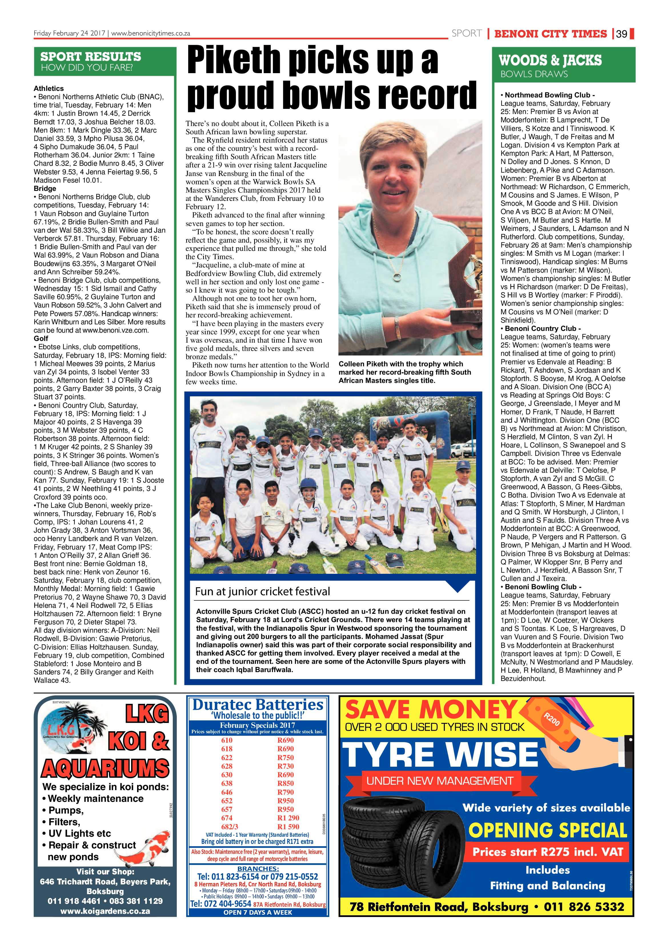 Benoni City Times 23 February 2017 page 39