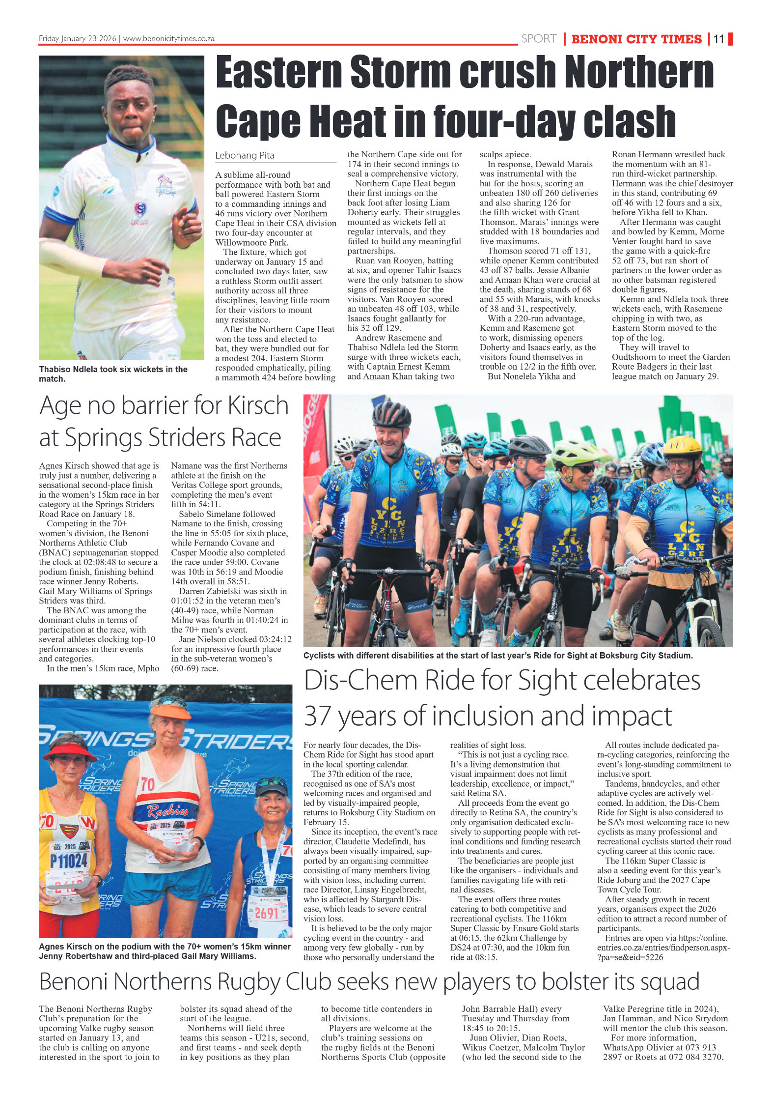 Benoni City Times 23 January 2026 page 11