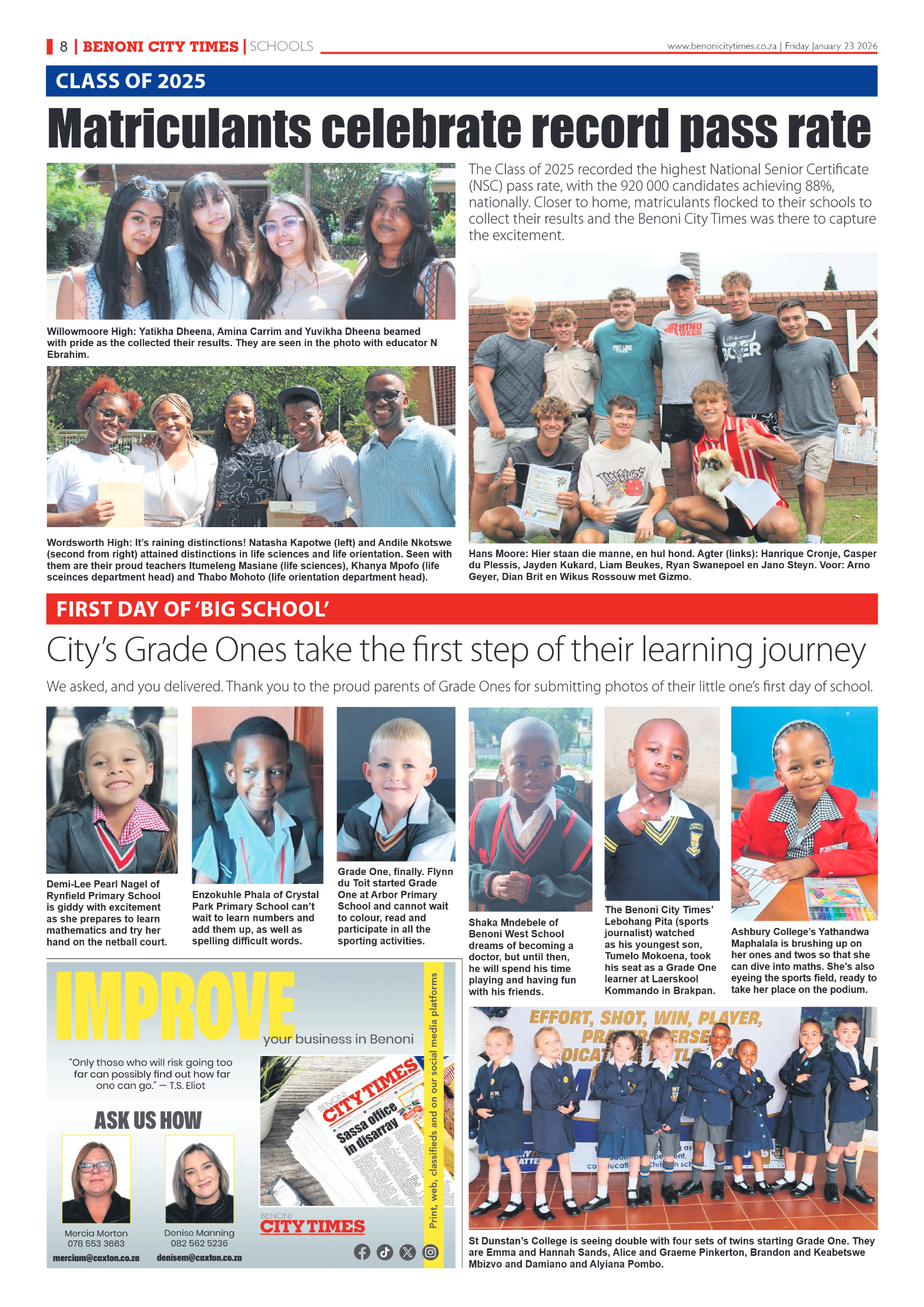 Benoni City Times 23 January 2026 page 8