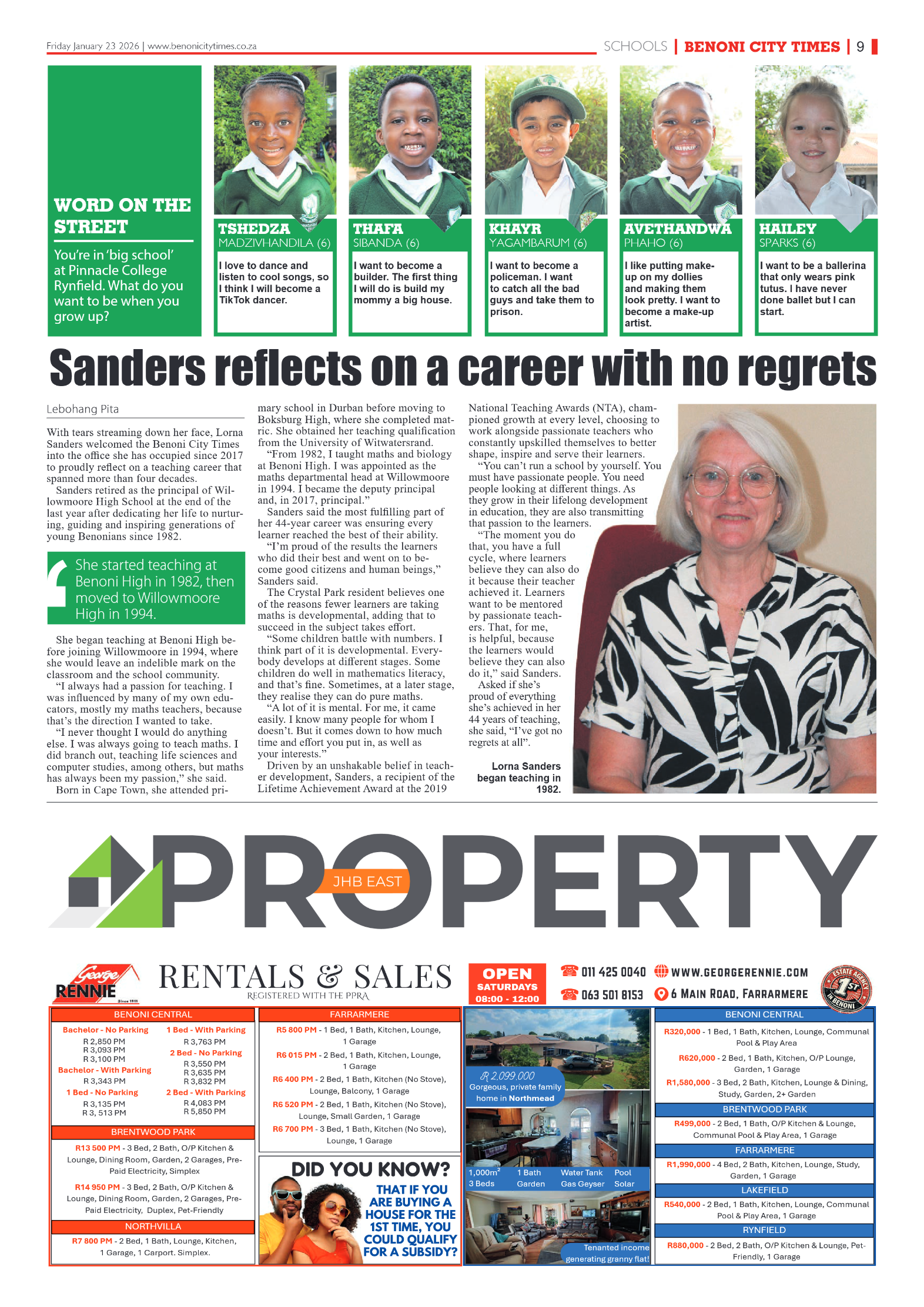 Benoni City Times 23 January 2026 page 9