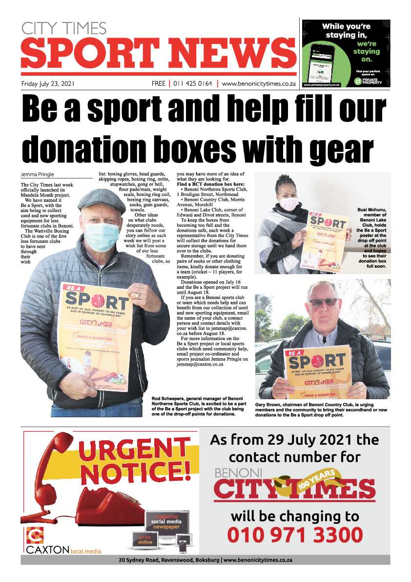 Benoni City Times 23 July 2021 page 12