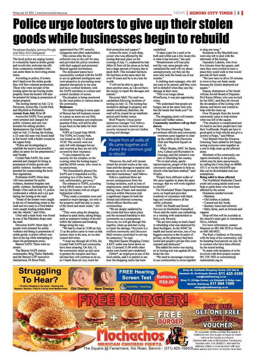 Benoni City Times 23 July 2021 page 3