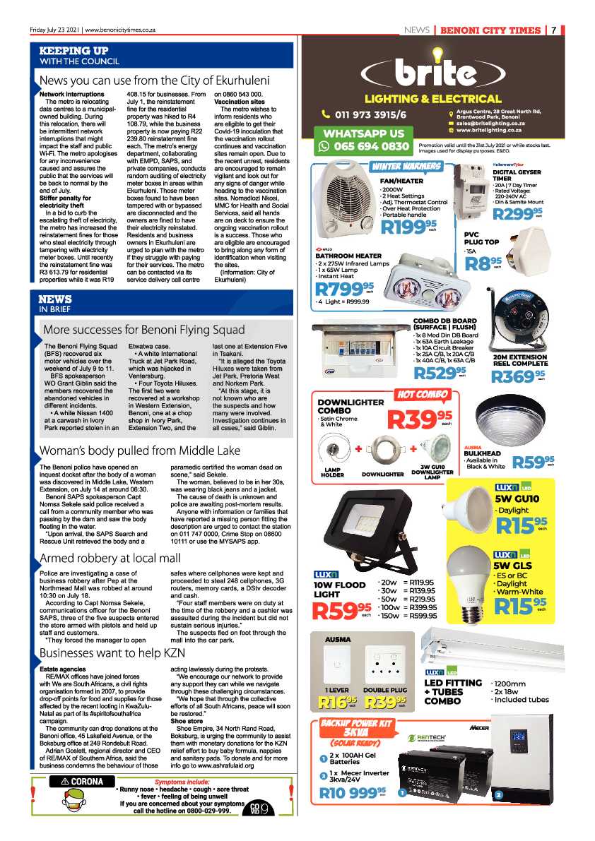 Benoni City Times 23 July 2021 page 7