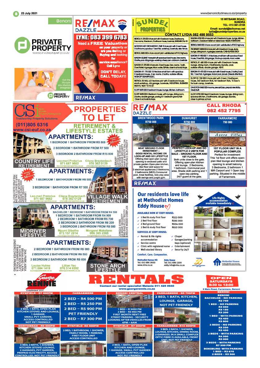 Benoni City Times 23 July 2021 page 8