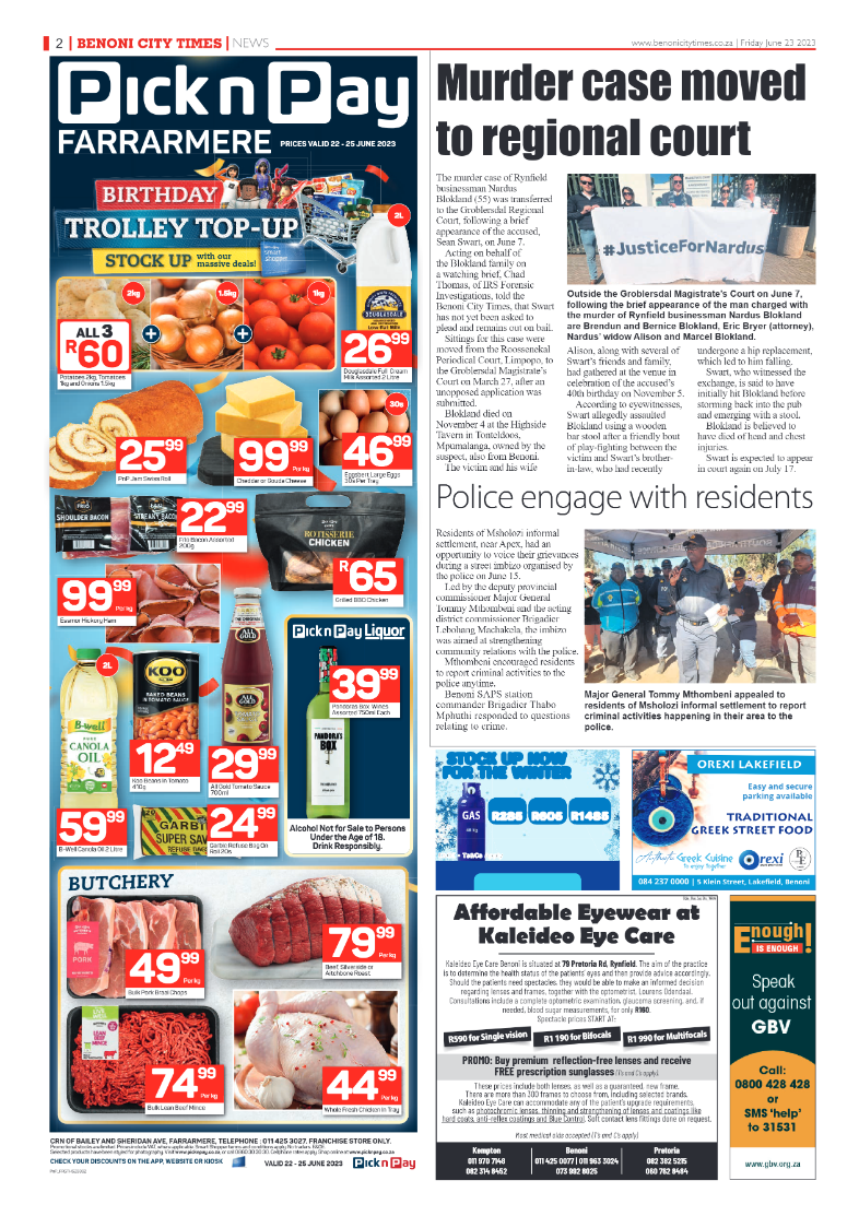 Benoni City Times 23 June 2023 page 2