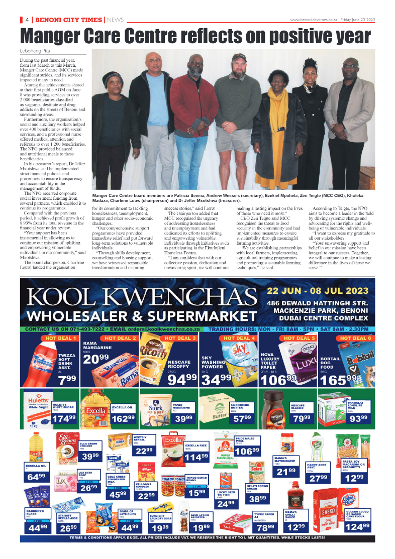 Benoni City Times 23 June 2023 page 4