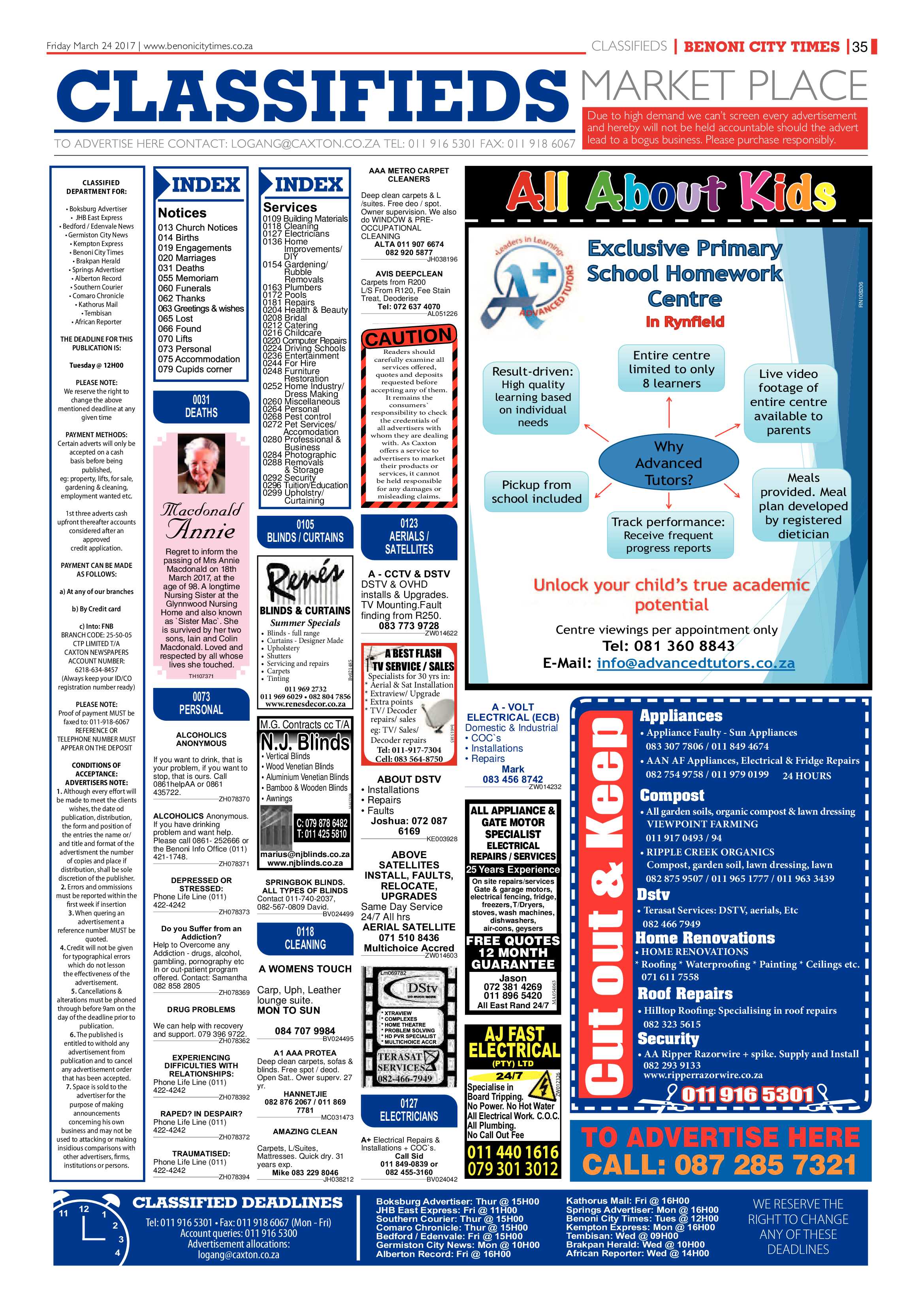 Benoni City Times 23 March 2017 page 35