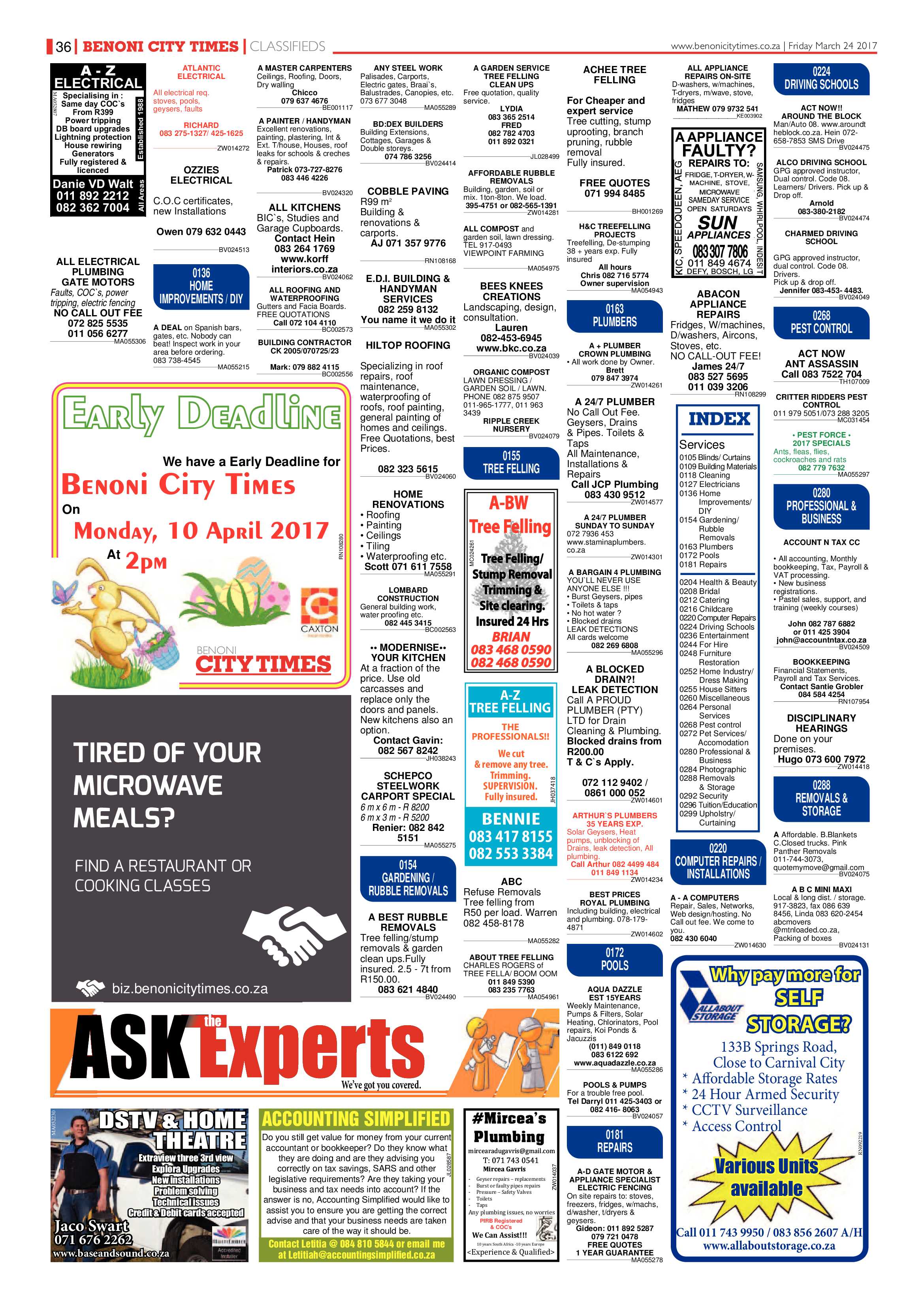 Benoni City Times 23 March 2017 page 36