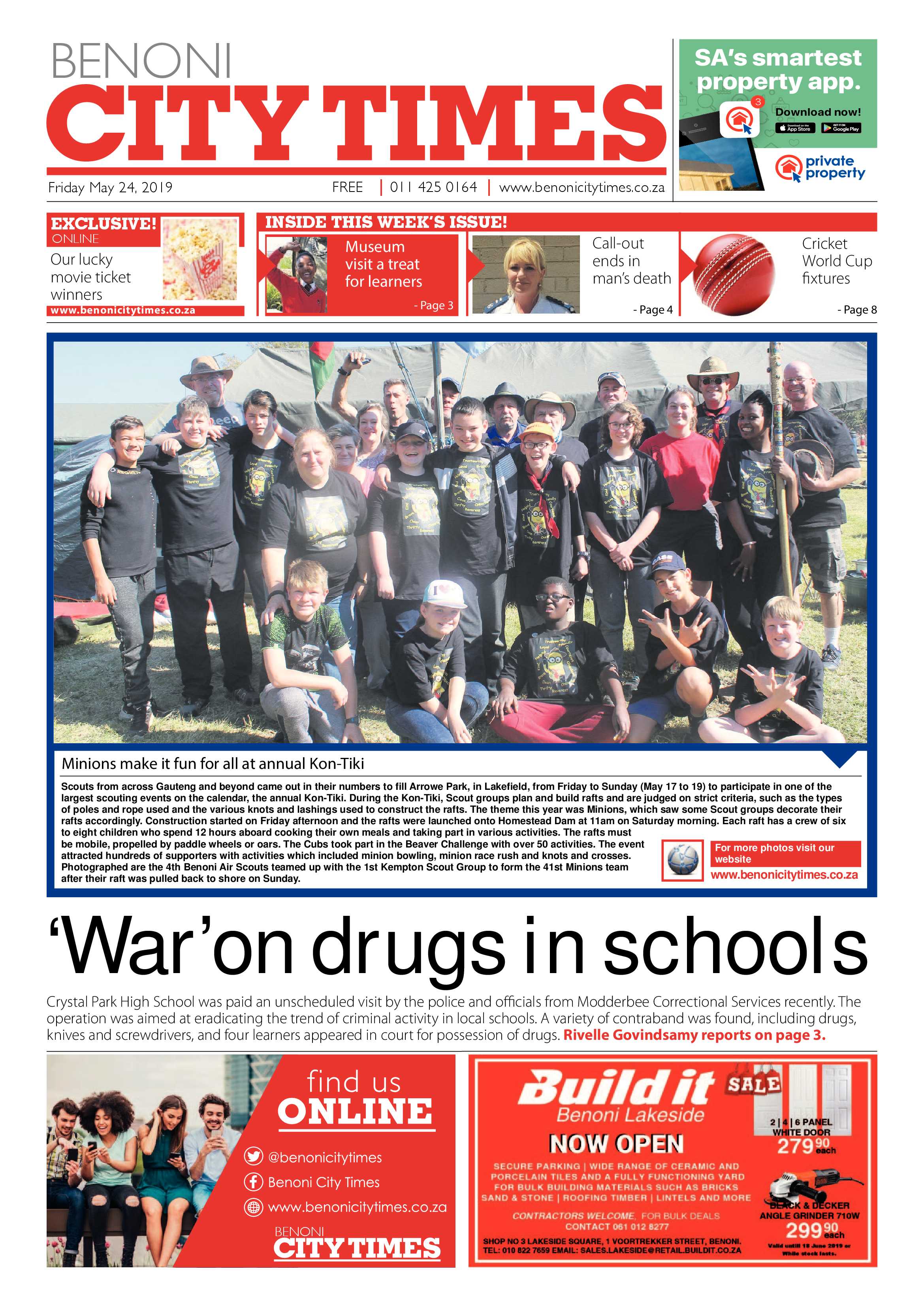 Benoni City Times 23 May 2019 page 1