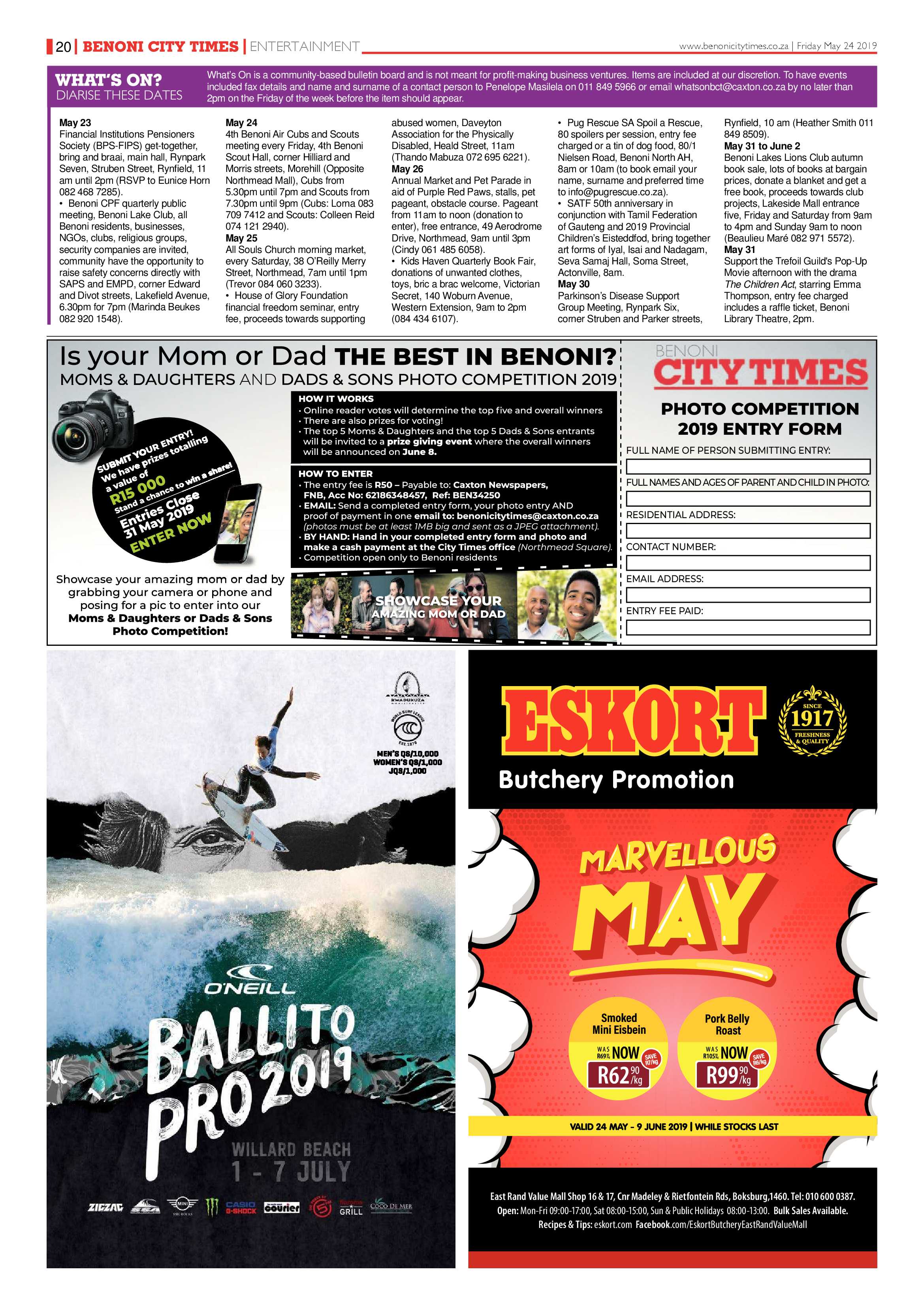 Benoni City Times 23 May 2019 page 20