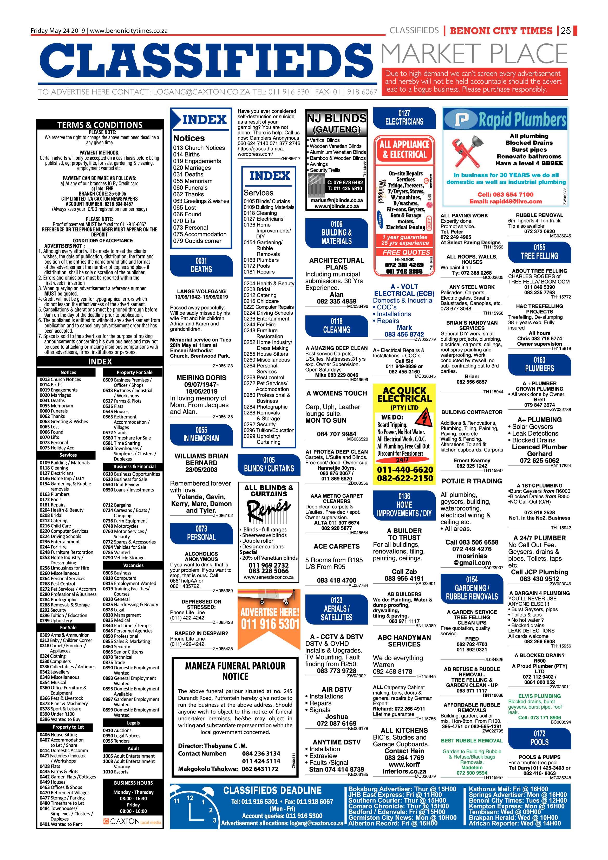 Benoni City Times 23 May 2019 page 25