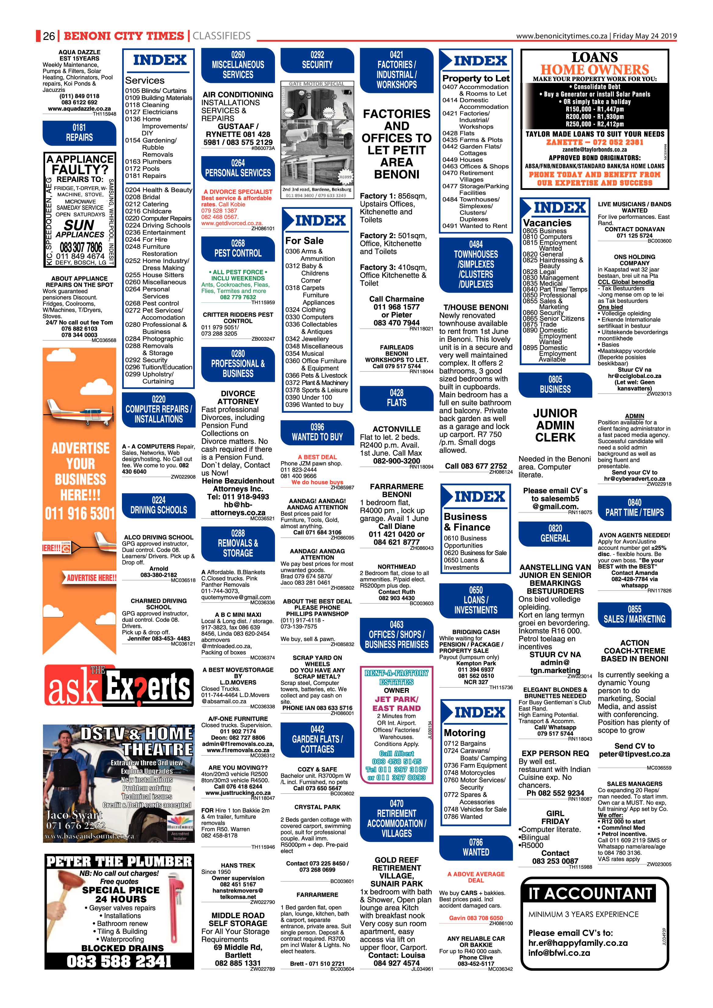 Benoni City Times 23 May 2019 page 26