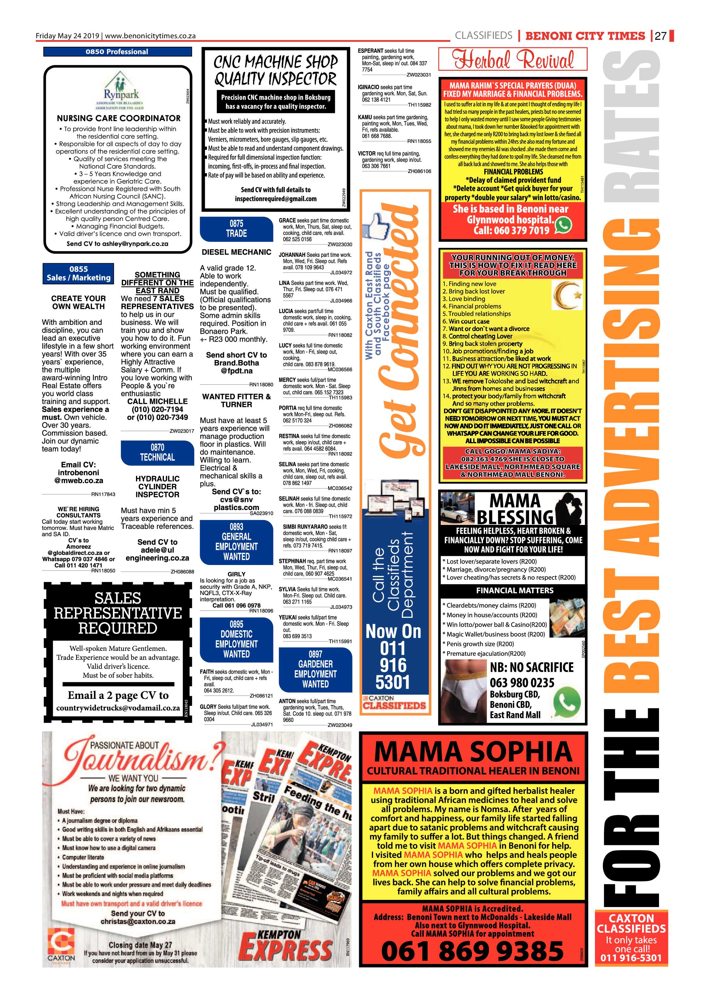 Benoni City Times 23 May 2019 page 27