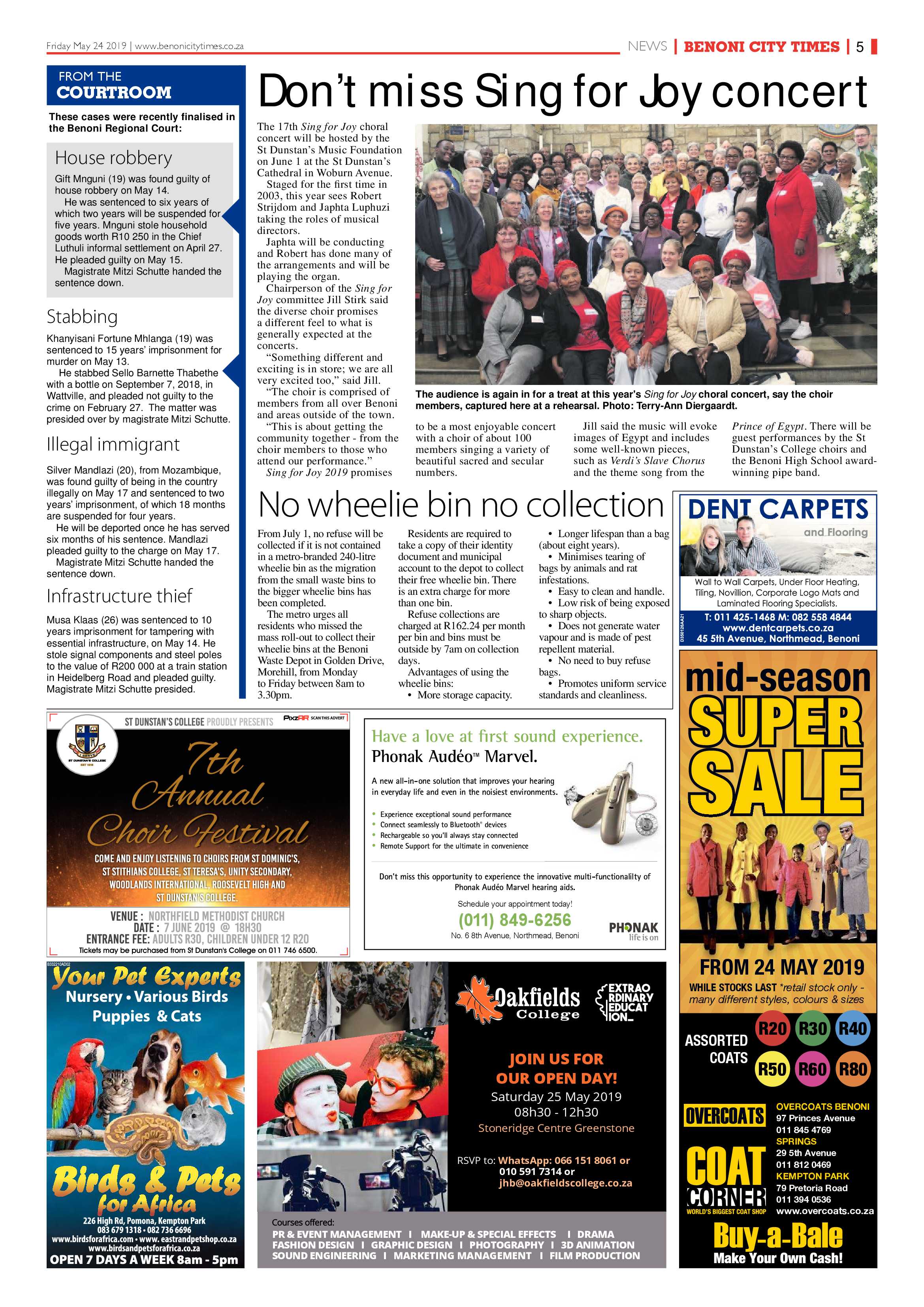 Benoni City Times 23 May 2019 page 5