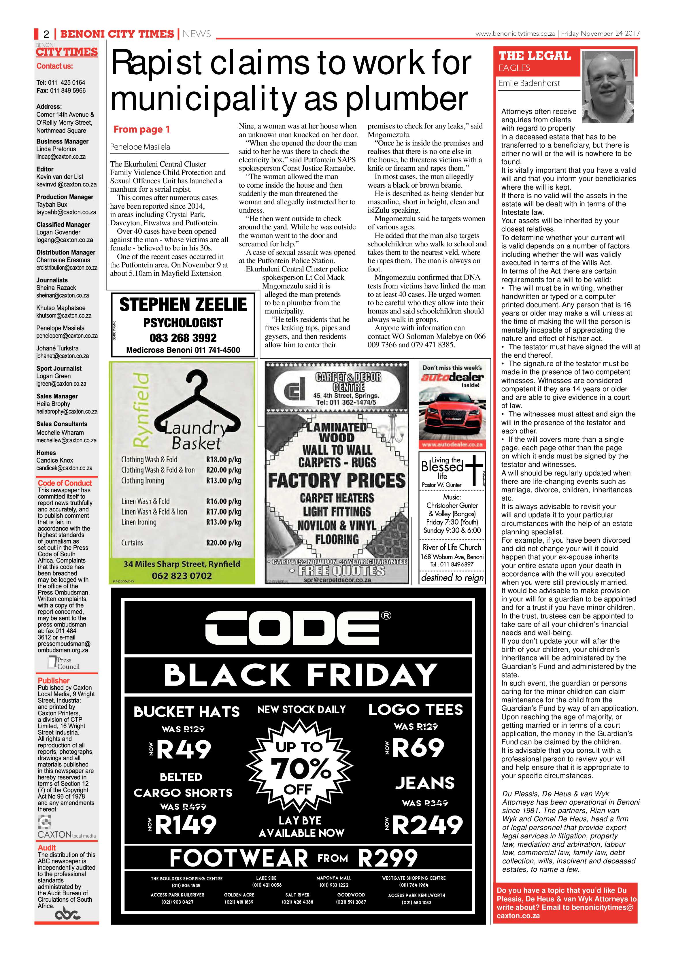 Benoni City Times 23 November 2017 page 4