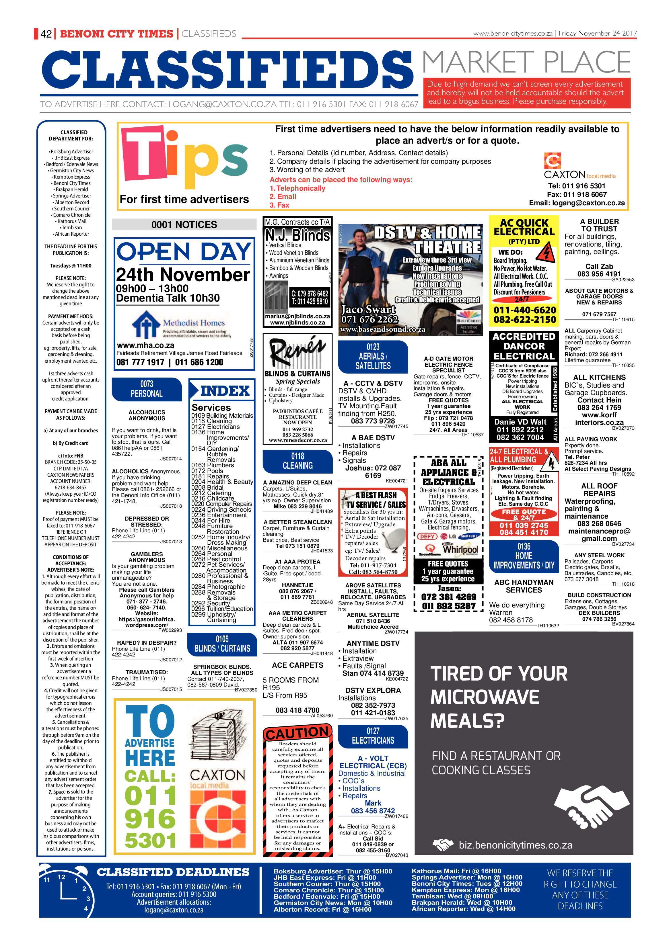 Benoni City Times 23 November 2017 page 44
