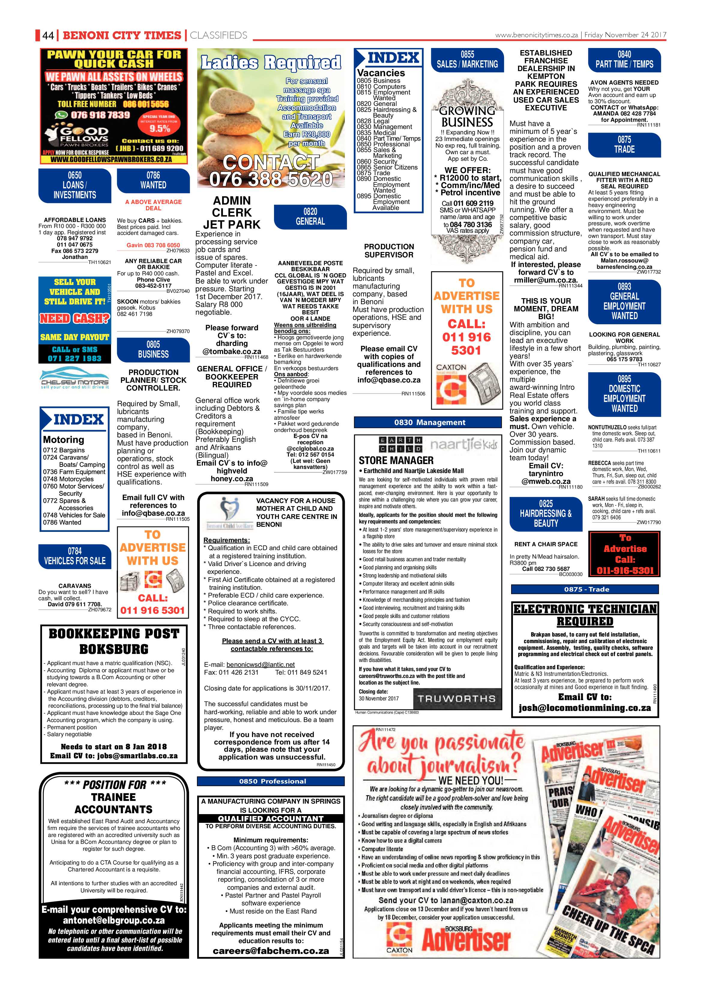 Benoni City Times 23 November 2017 page 46