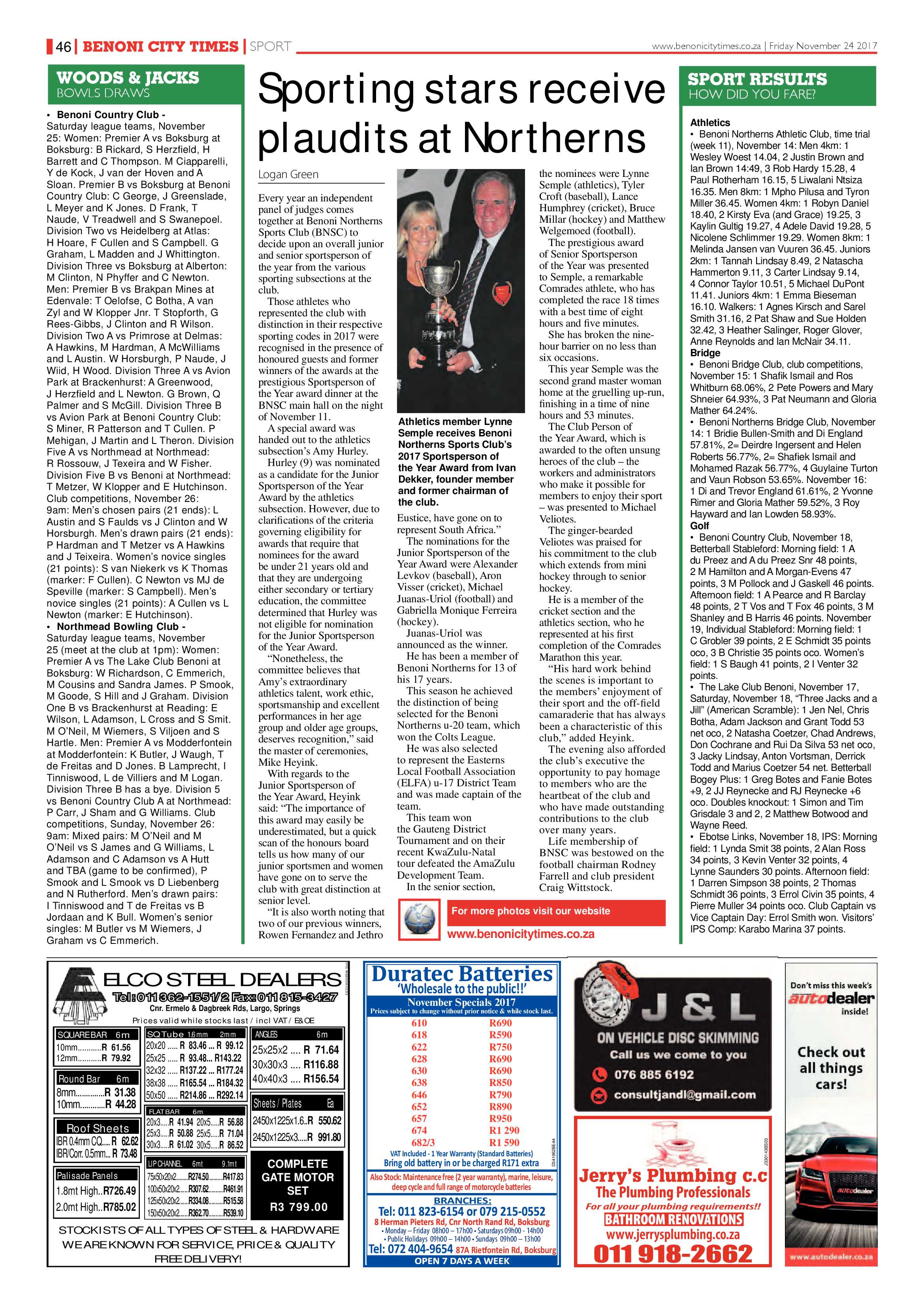 Benoni City Times 23 November 2017 page 48
