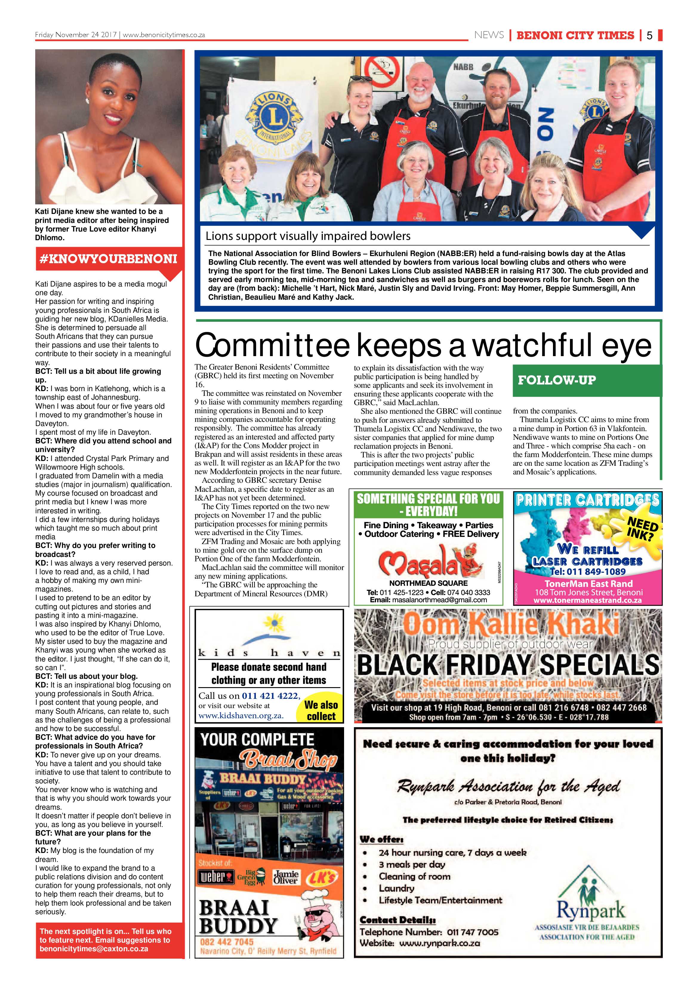 Benoni City Times 23 November 2017 page 7