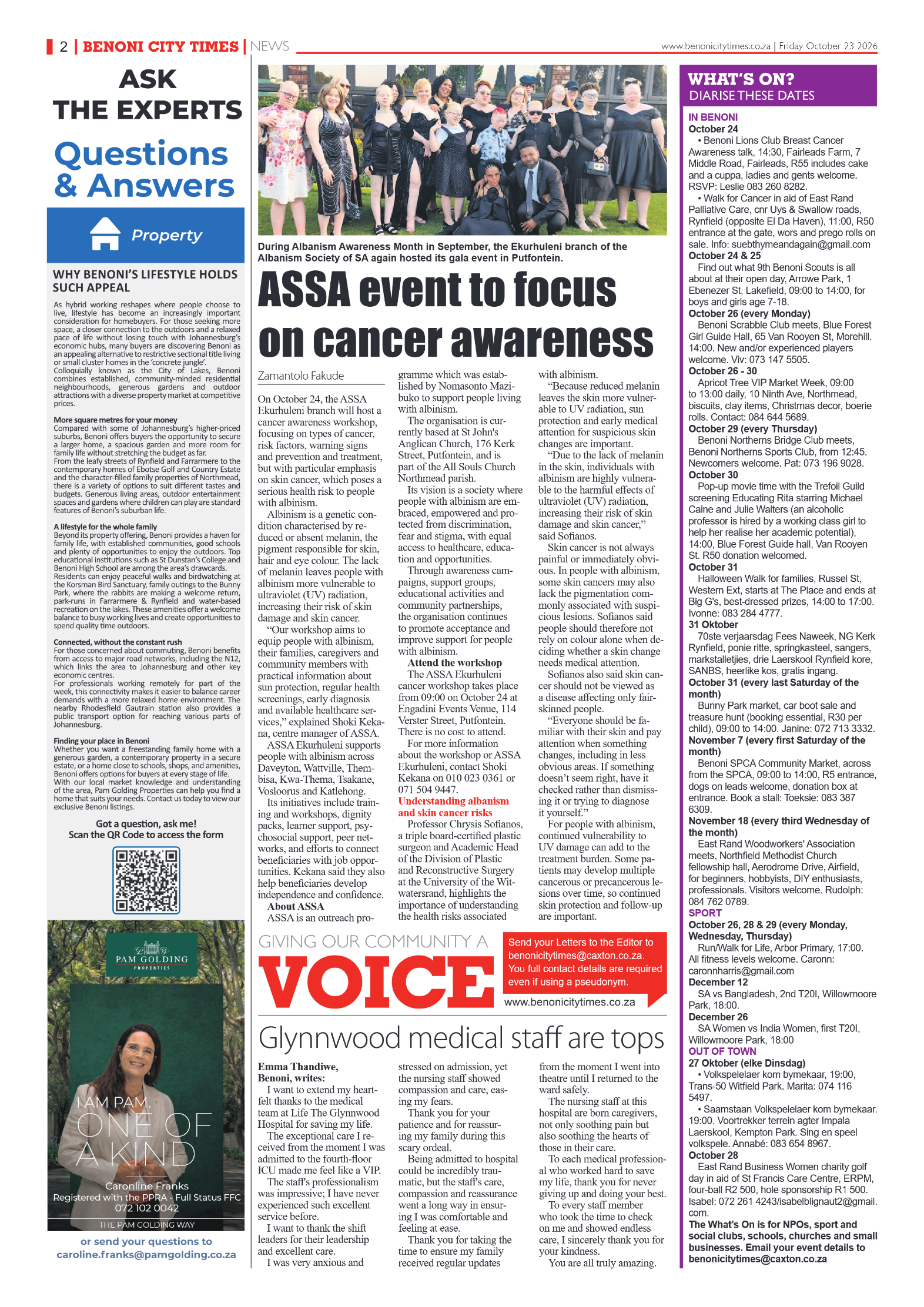 Benoni City Times 23 October 2026 page 2