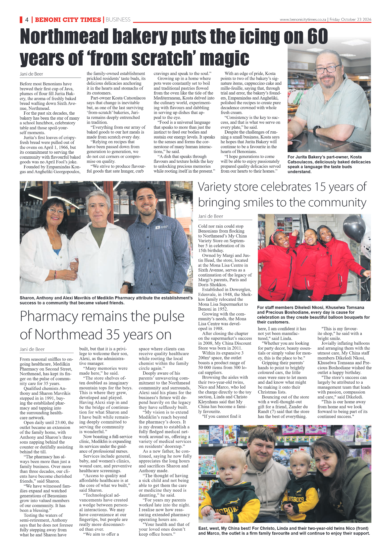 Benoni City Times 23 October 2026 page 4