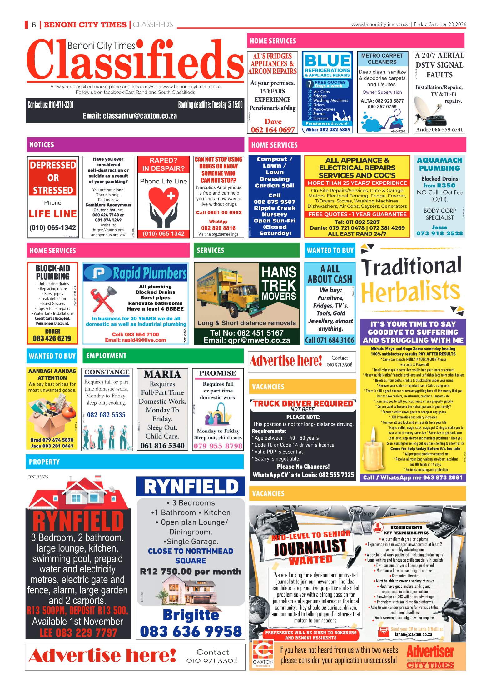 Benoni City Times 23 October 2026 page 6