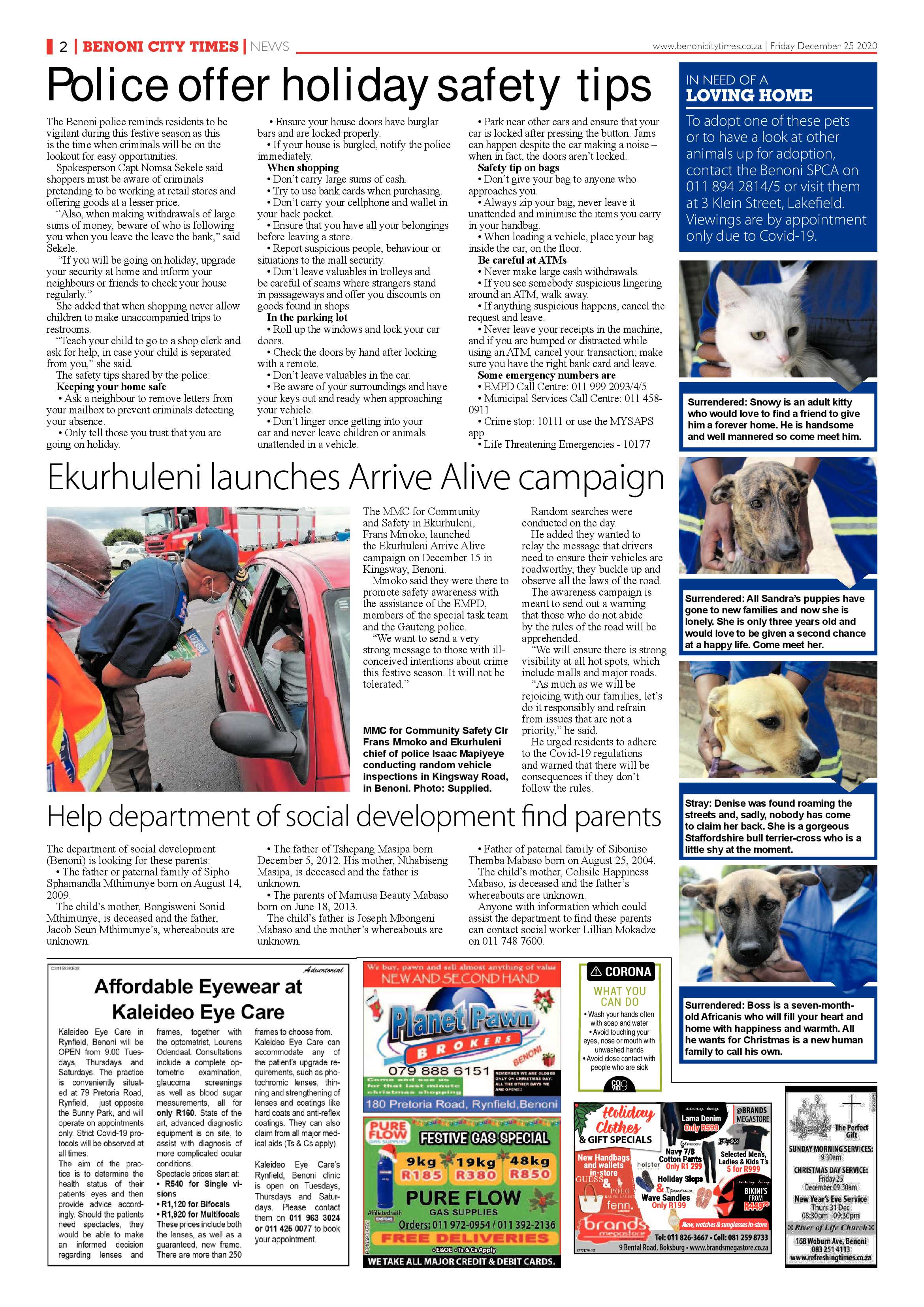Benoni City Times 24 December 2020 page 2