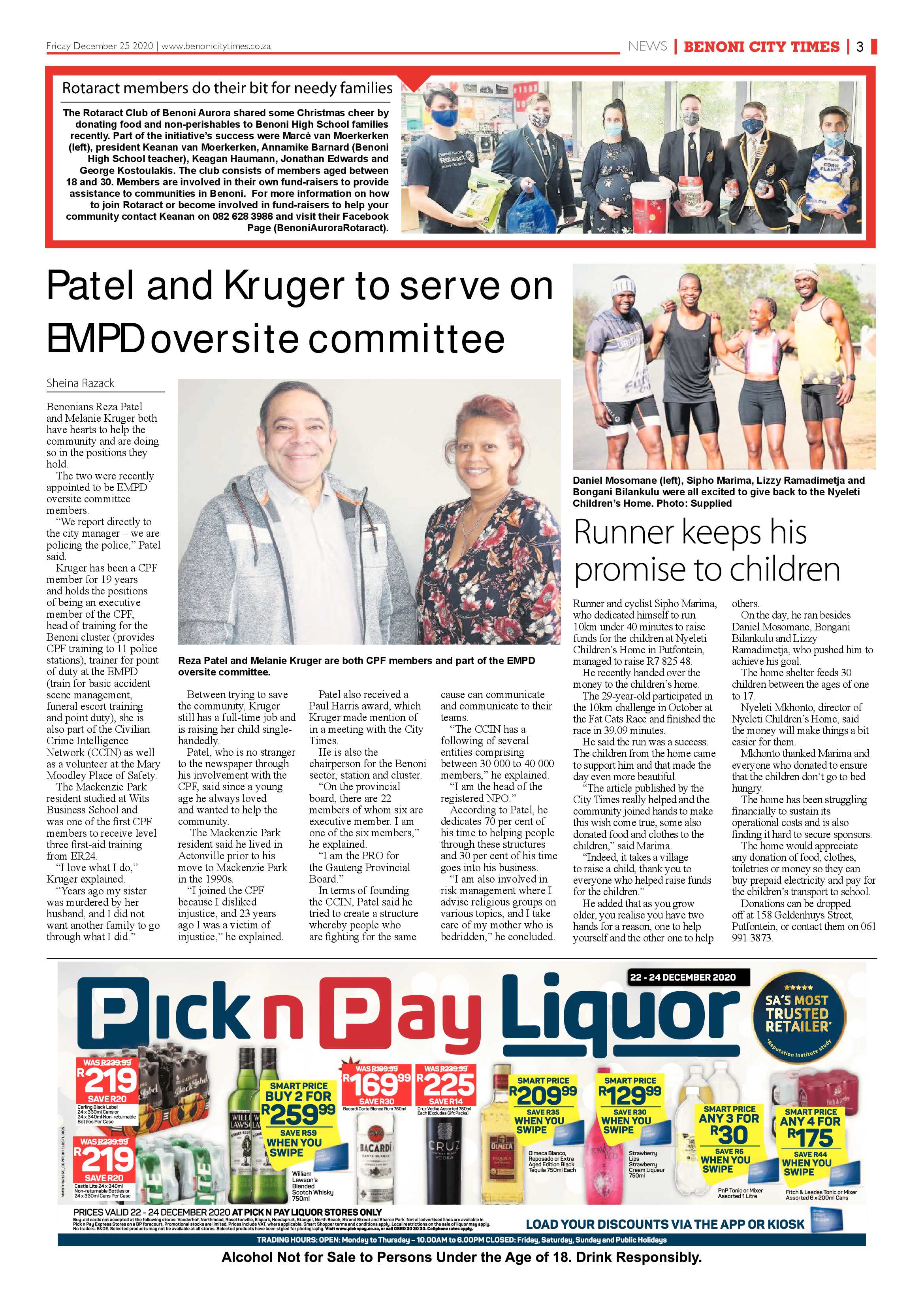 Benoni City Times 24 December 2020 page 3